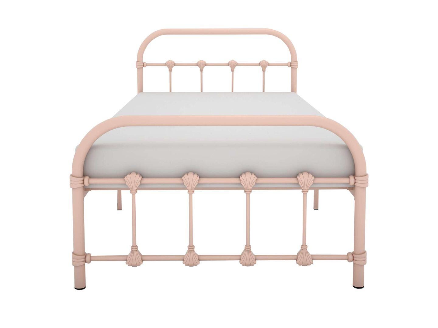 BK Furniture Melissa Twin Metal Bed, Clay, large