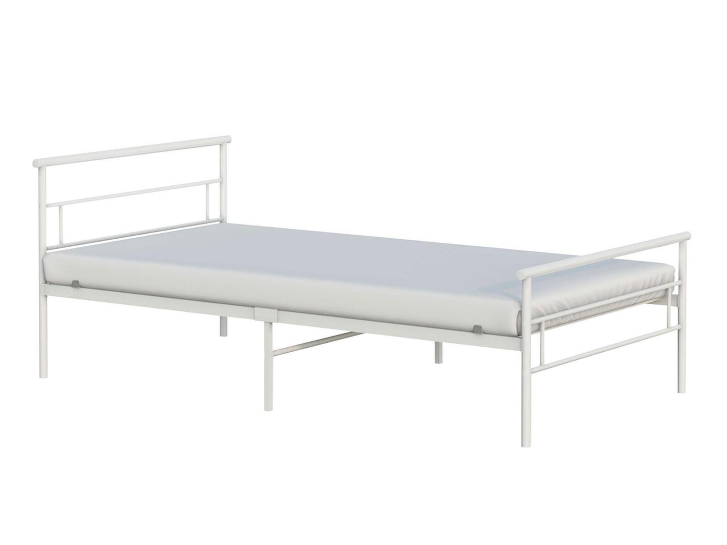 BK Furniture Seattle Twin Metal Bed, White, large