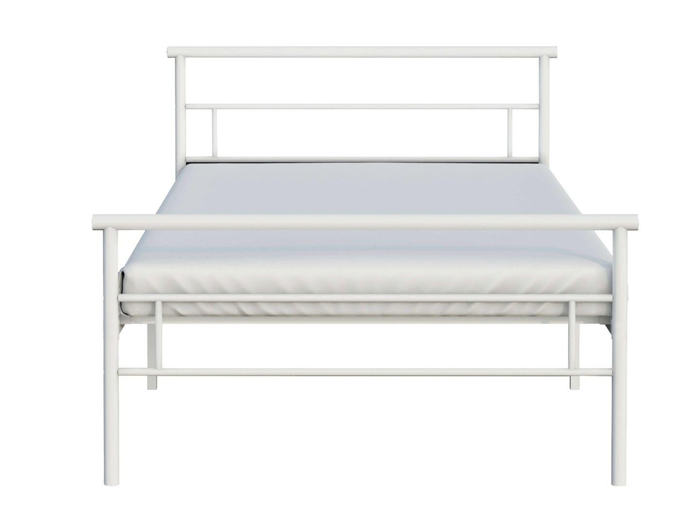BK Furniture Seattle Twin Metal Bed, White, large