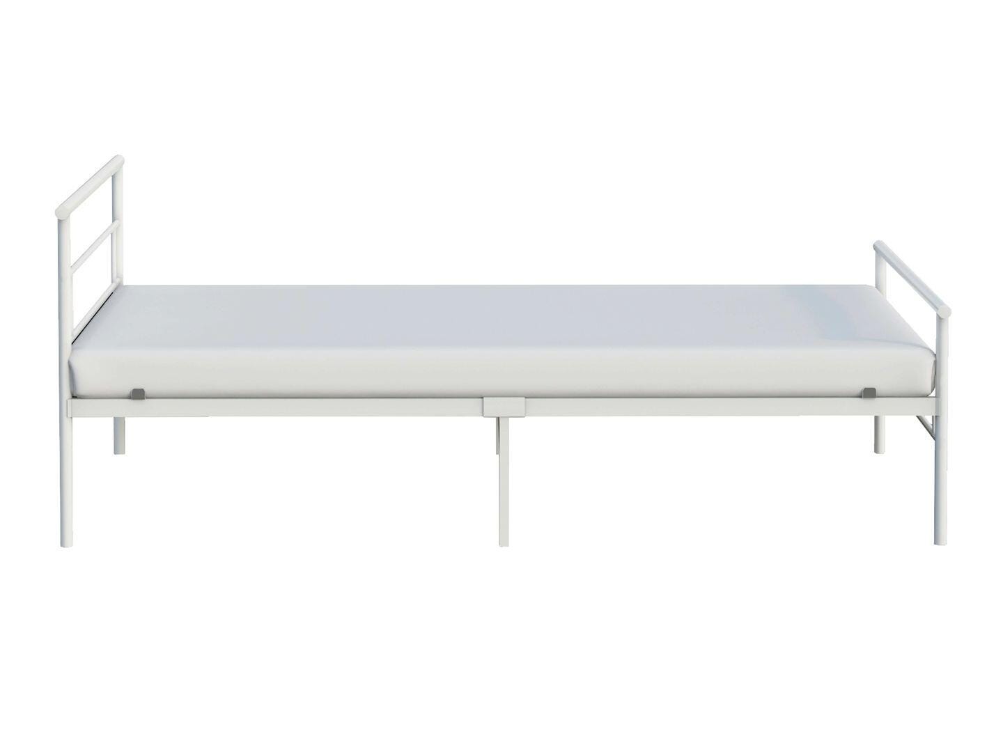 BK Furniture Seattle Twin Metal Bed, White, large
