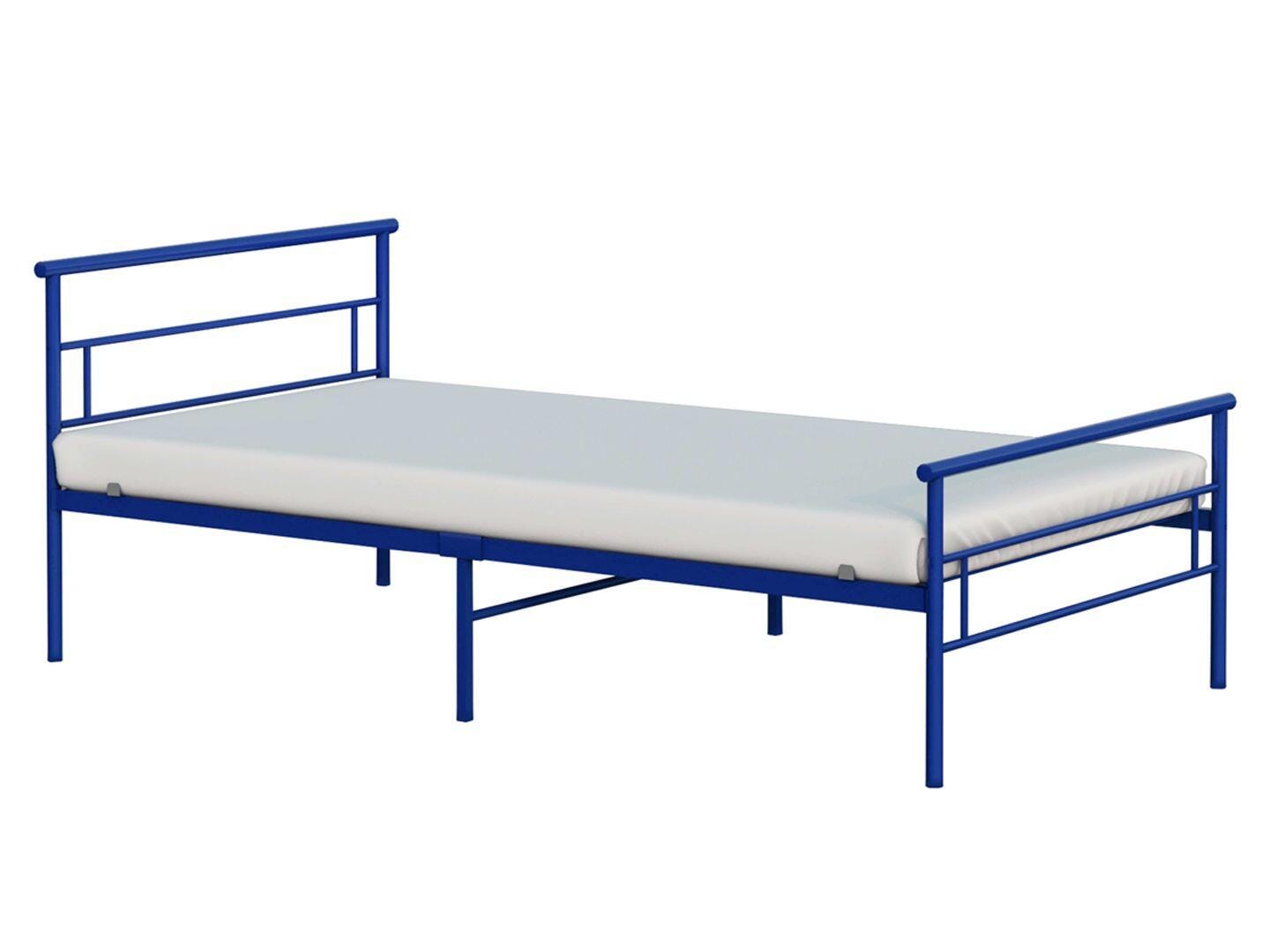 BK Furniture Seattle Twin Metal Bed, Blue, large