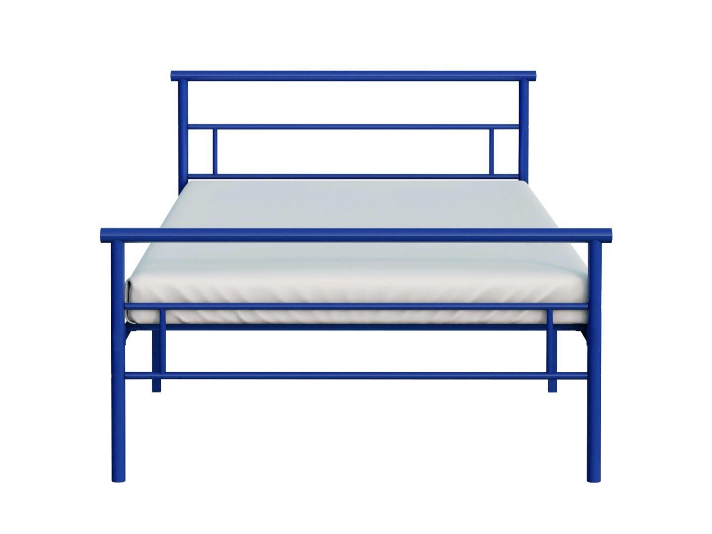 BK Furniture Seattle Twin Metal Bed, Blue, large