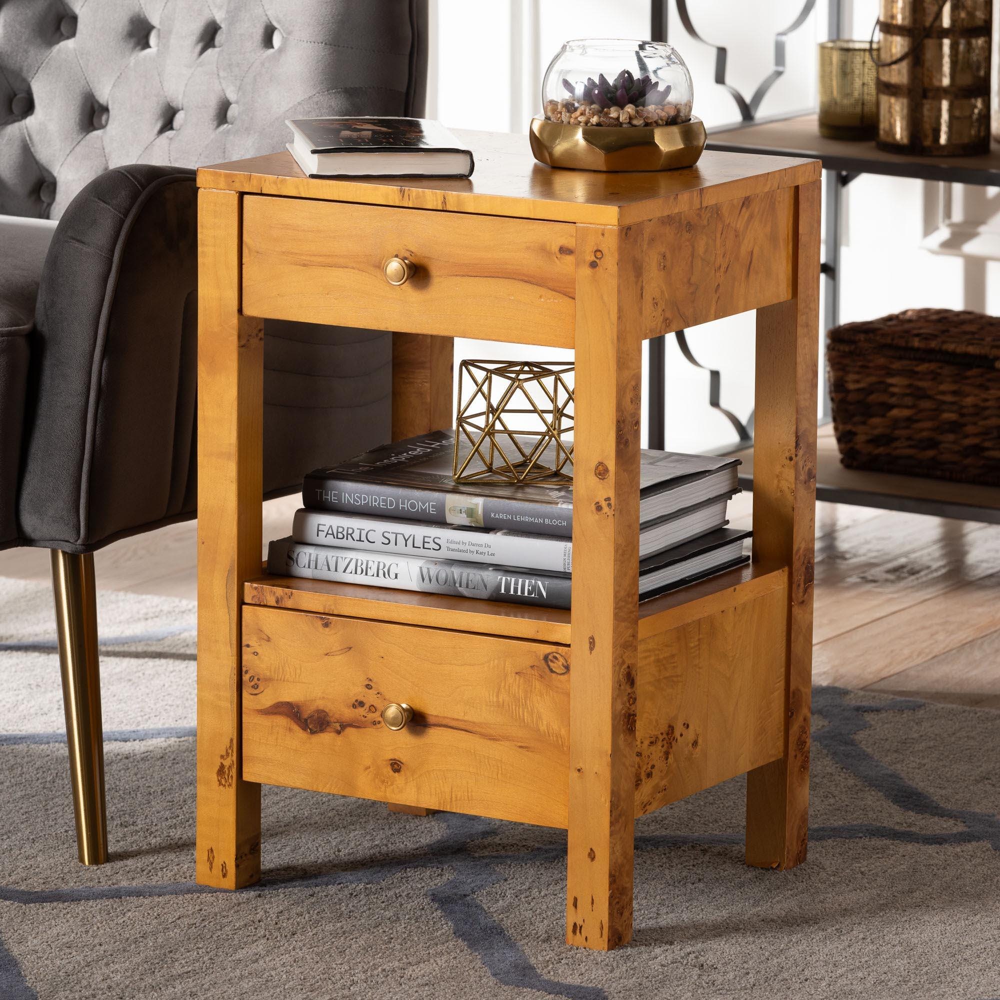bali & pari Azmi 16" 2 Drawer Nighstand, , rollover