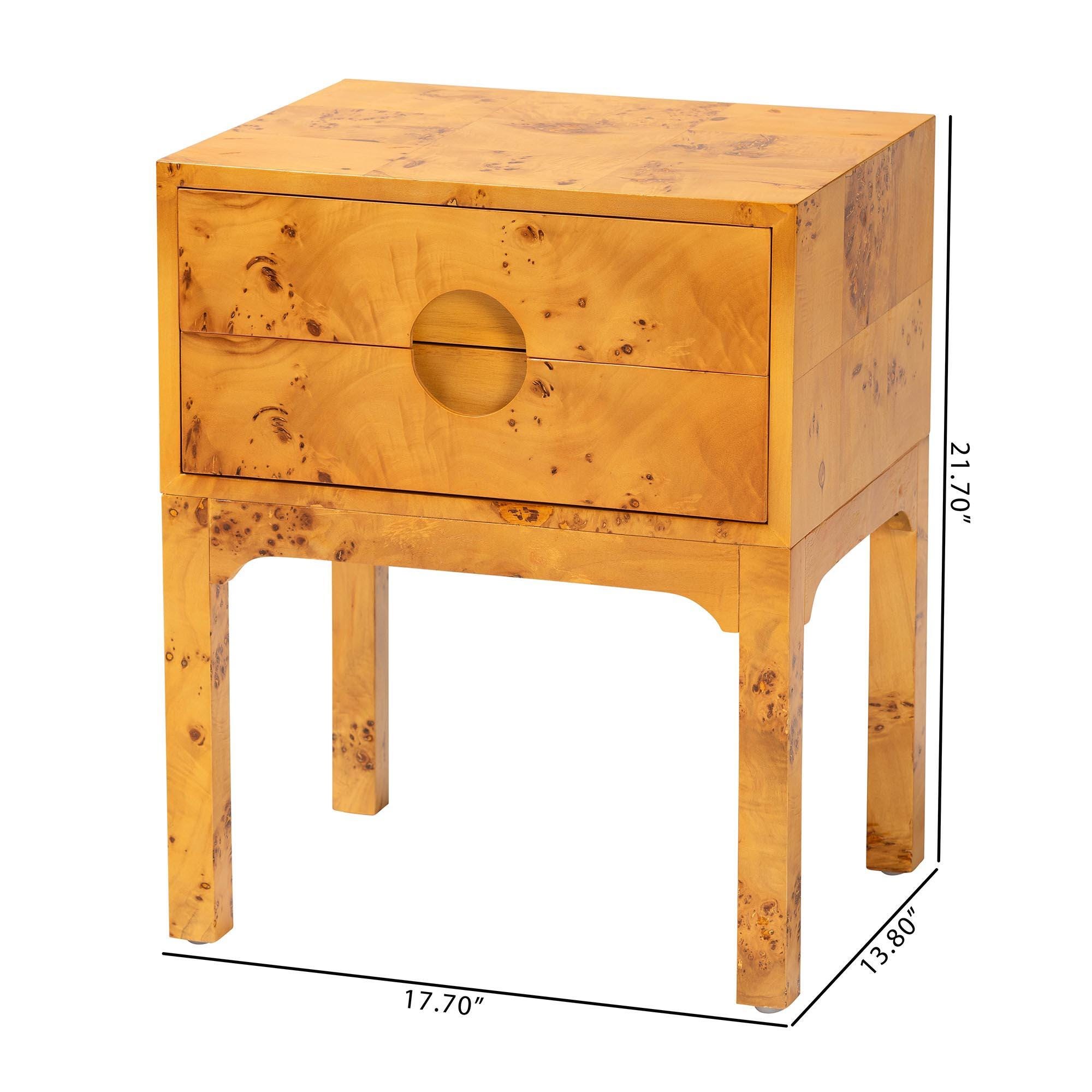 bali & pari Kayla 18" 2 Drawer Nighstand, , large