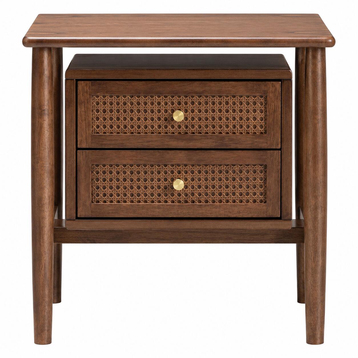 Baxton Studio Alyssa 22" 2 Drawer Nighstand, , large