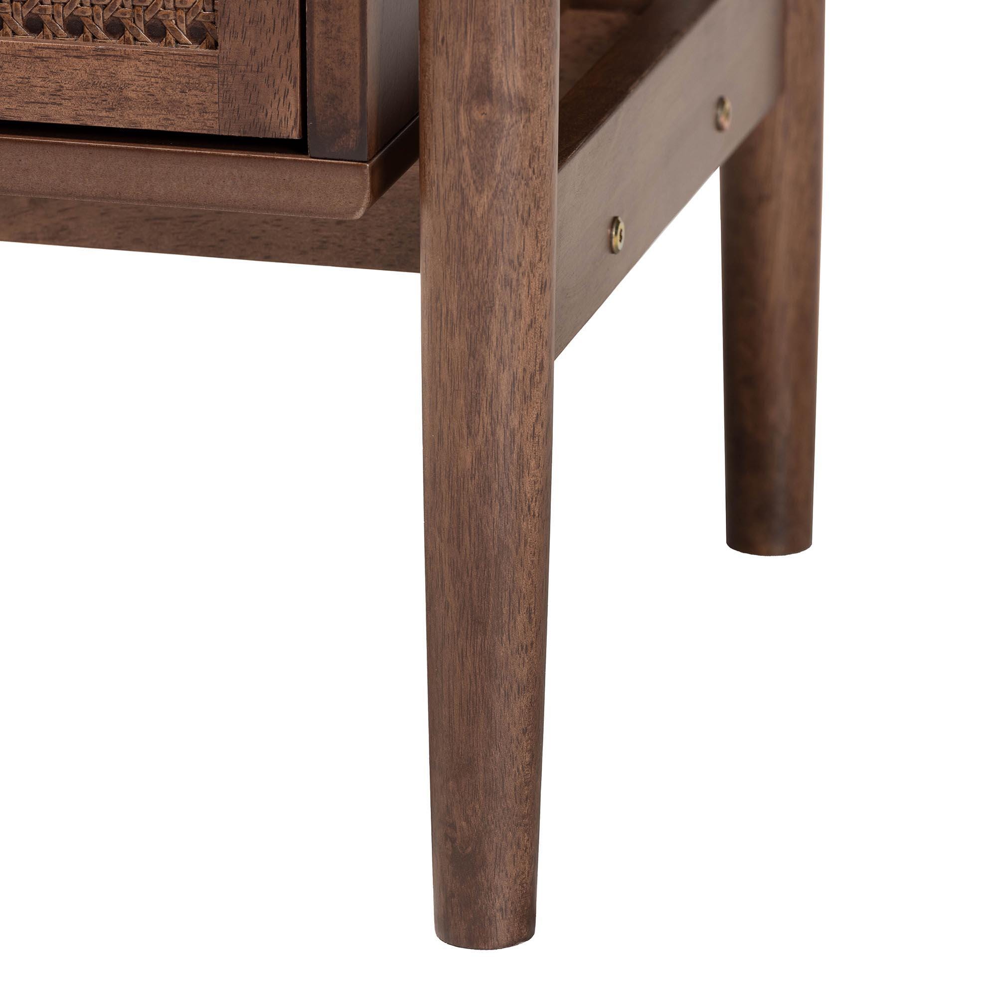 Baxton Studio Alyssa 22" 2 Drawer Nighstand, , large