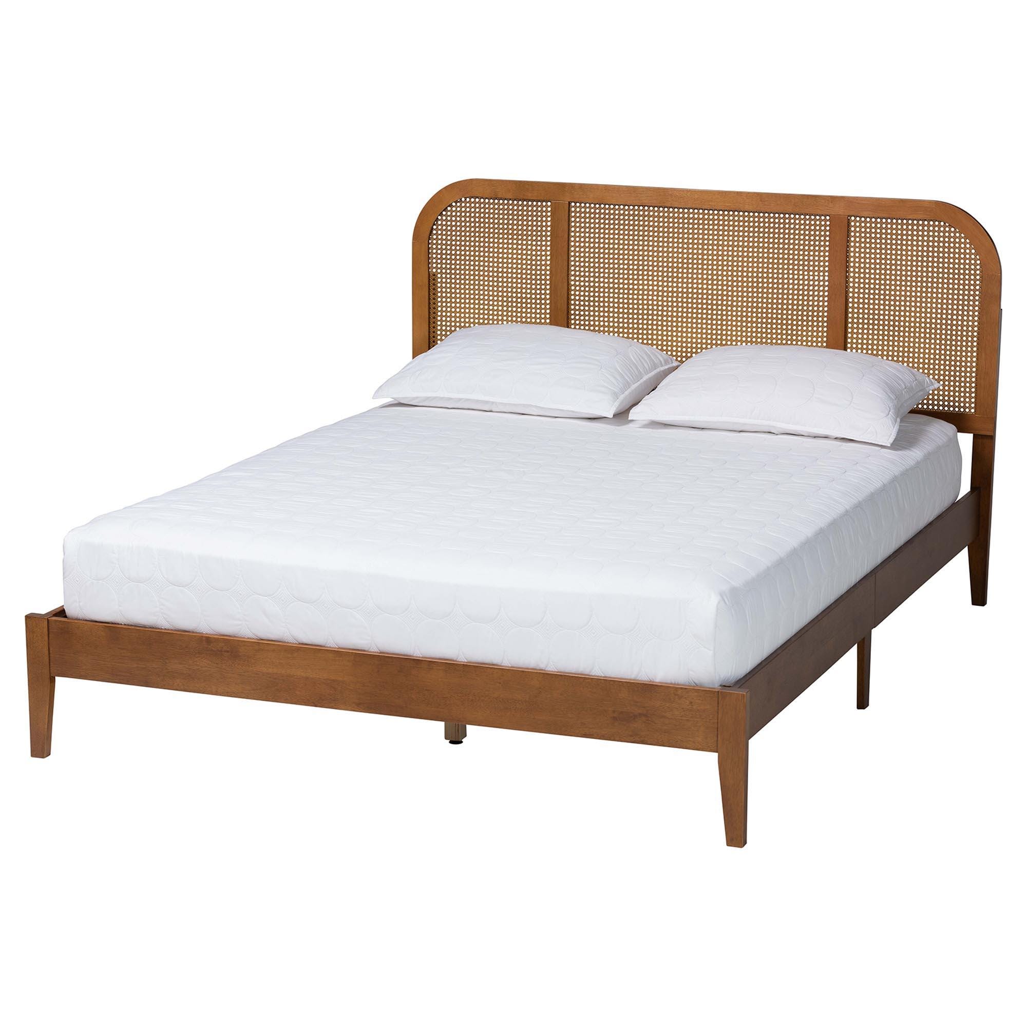 Baxton Studio Fleur Queen Panel Platform Bed, , large