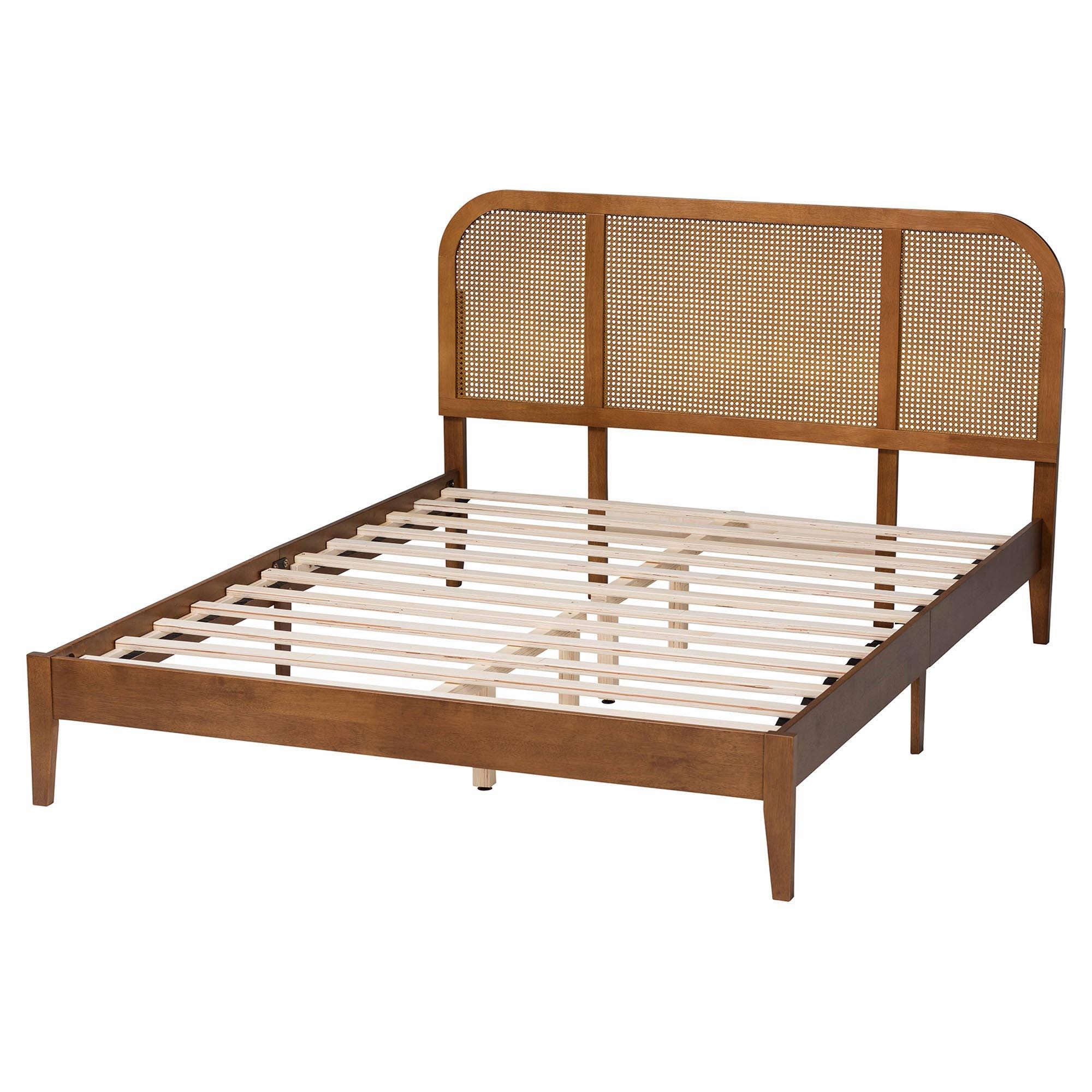 Baxton Studio Fleur Queen Panel Platform Bed, , large