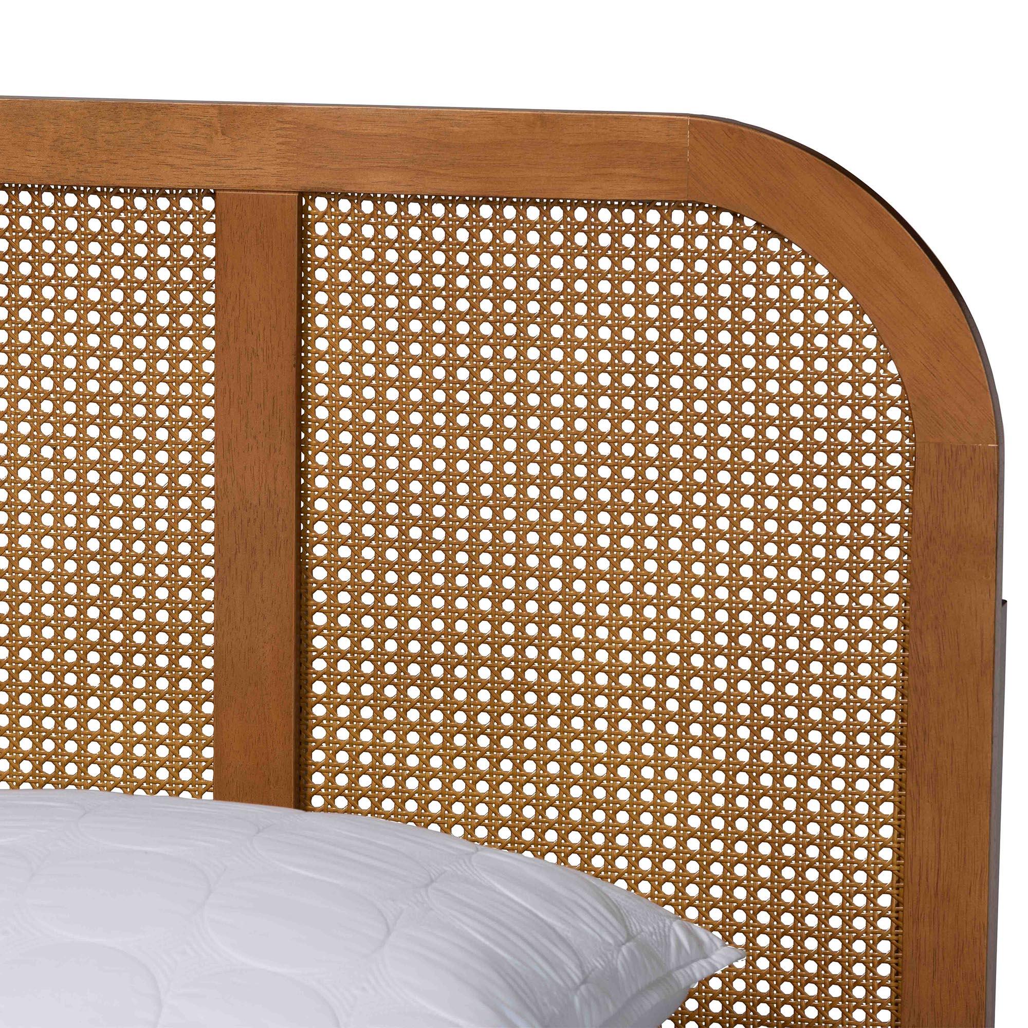 Baxton Studio Fleur Queen Panel Platform Bed, , large