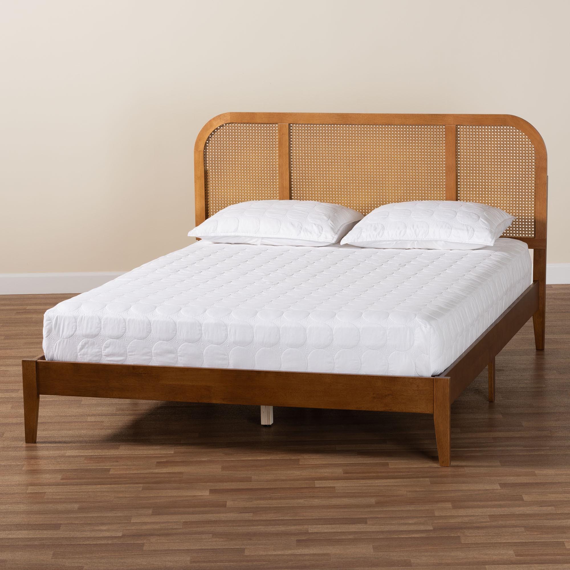 Baxton Studio Fleur Queen Panel Platform Bed, , large