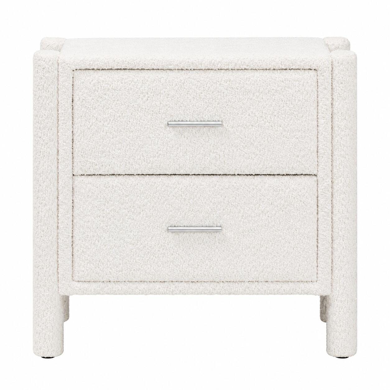 Baxton Studio Laria 24" 2 Drawer Nightstand, , large