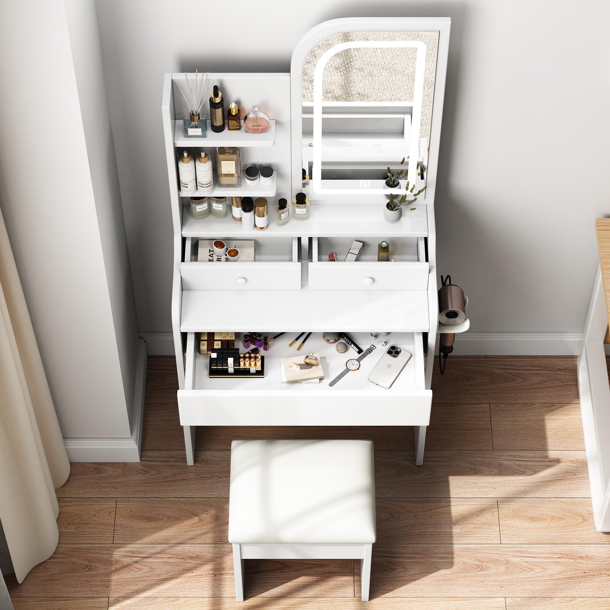 Dovelina Serene Vanity with Mirror, , large