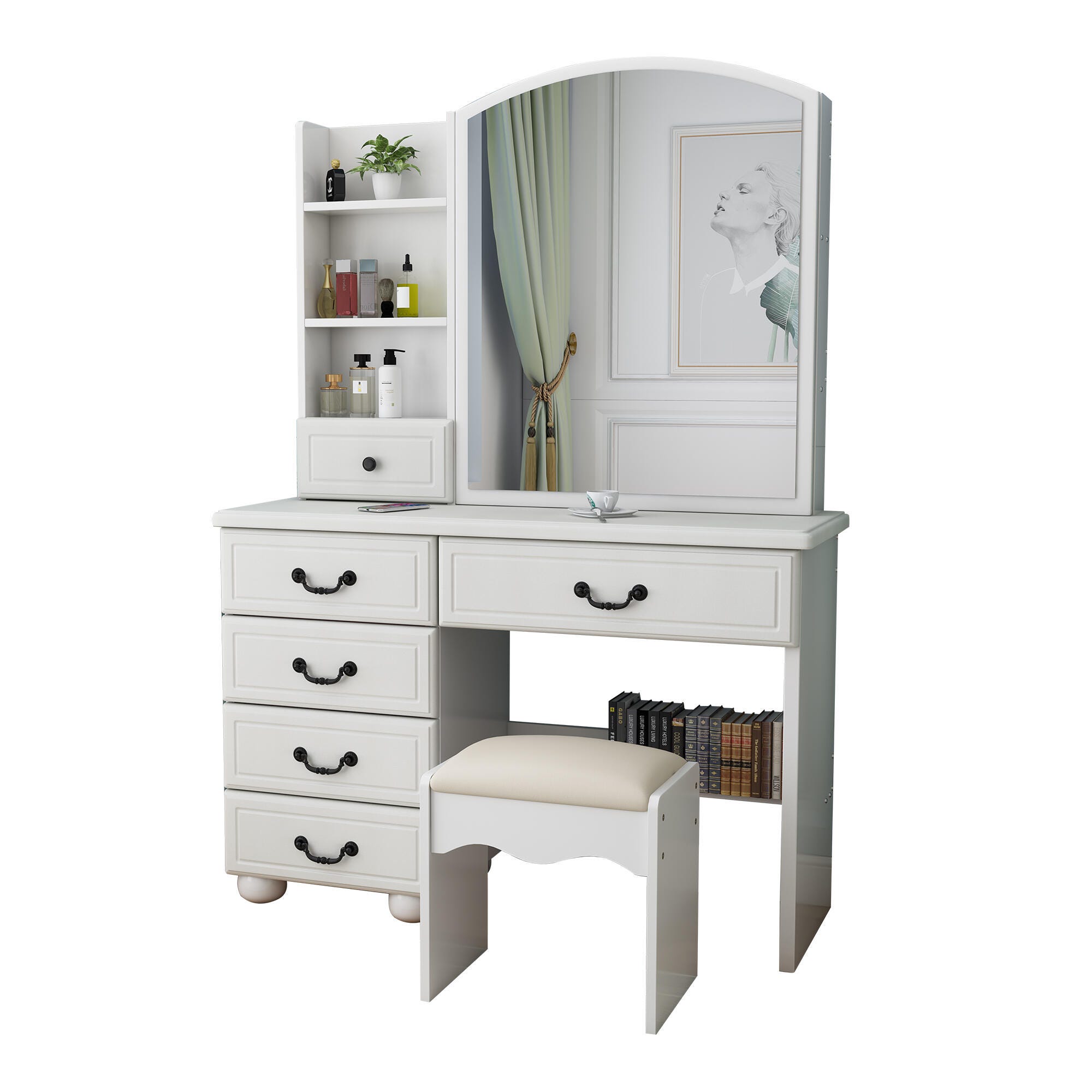 Dovelina Opal Vanity with Mirror, , large