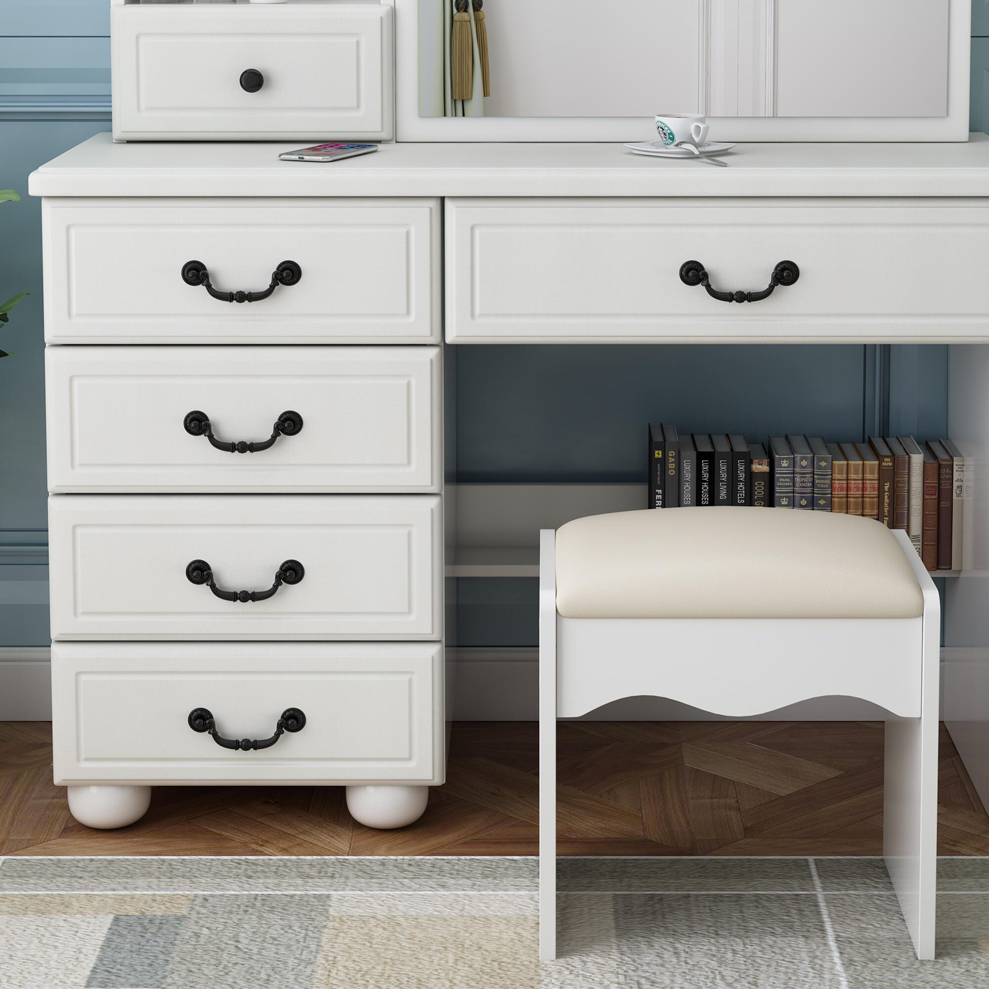 Dovelina Opal Vanity with Mirror, , large