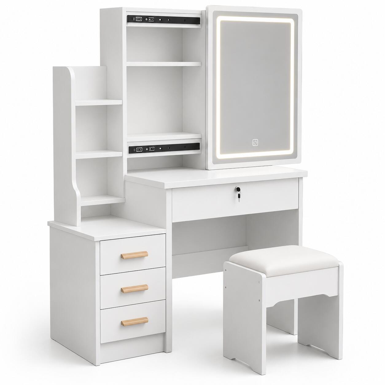 Dovelina Aura Vanity with Mirror, , large