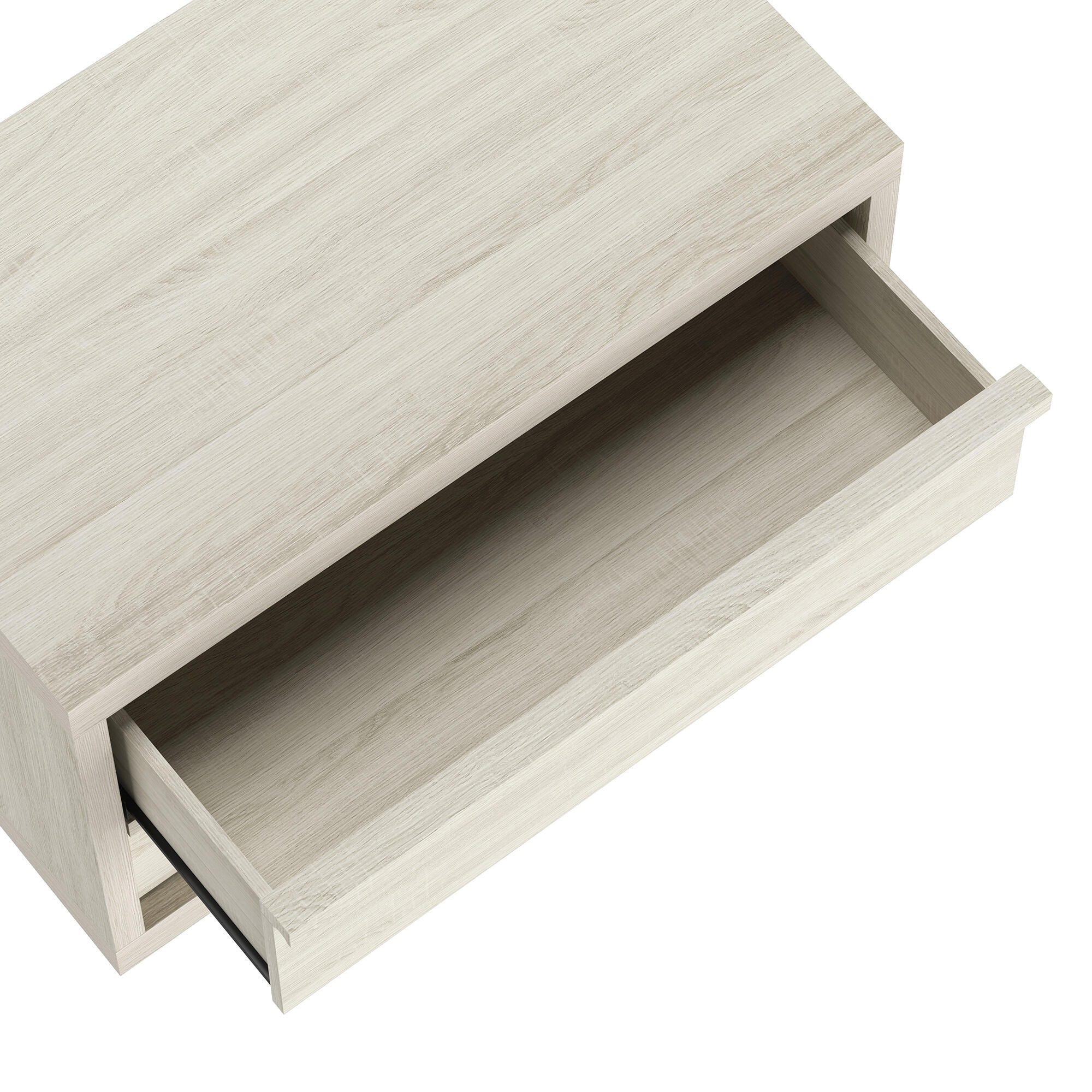 Manhattan Comfort Navis 32" 2 Drawer Nightstand, Whitewashed Oak, large