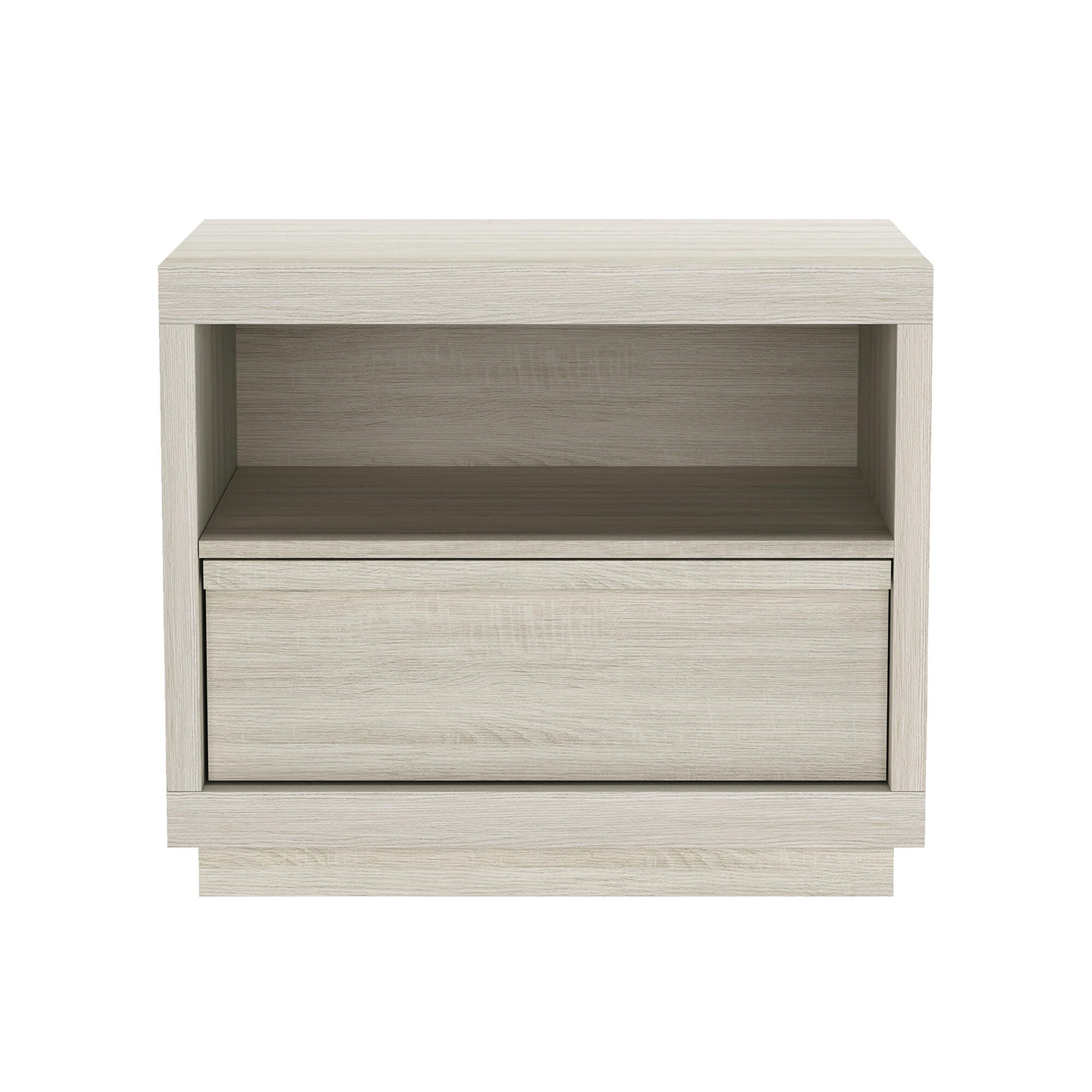 Manhattan Comfort Navis 26" 1 Drawer Nightstand, Whitewashed Oak, large