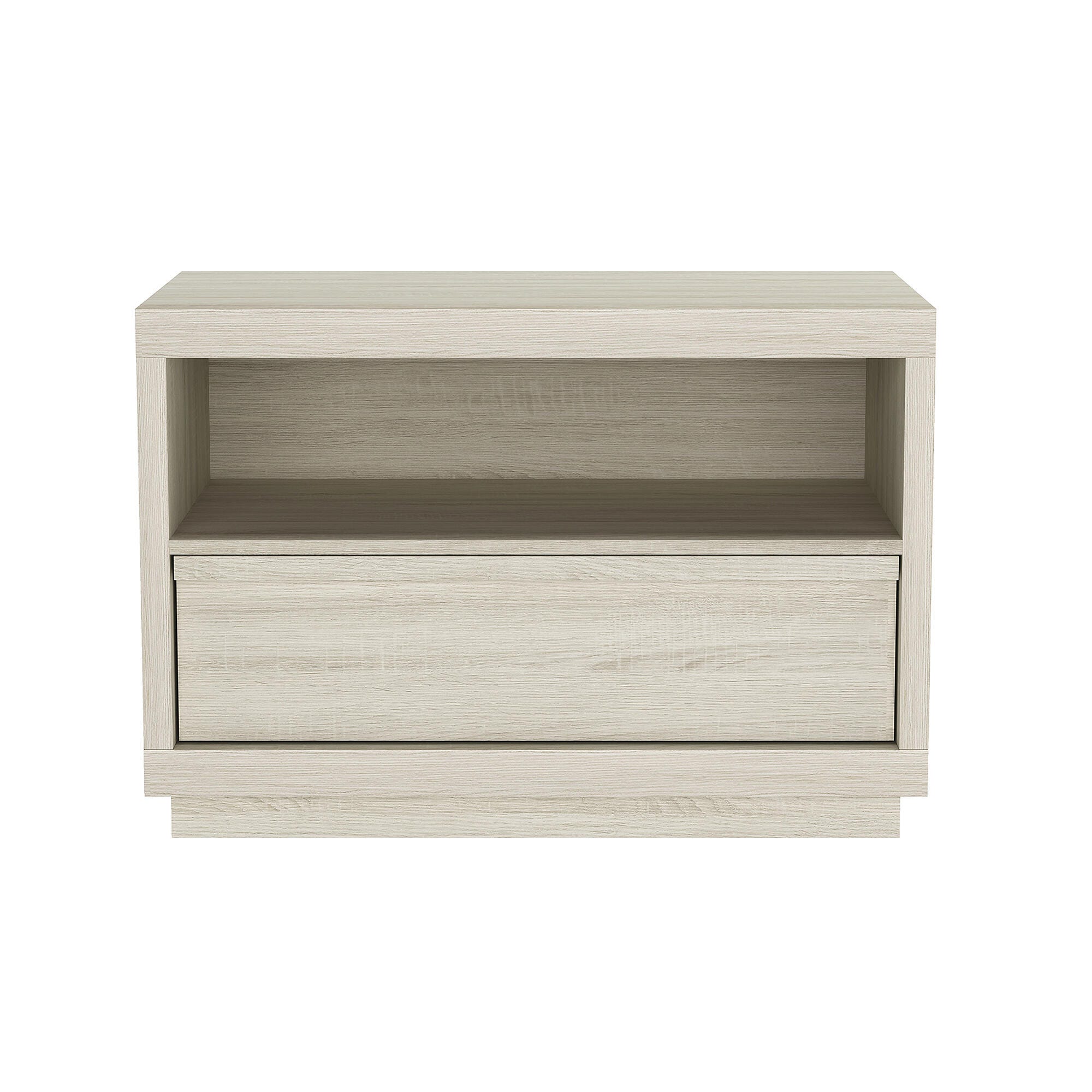 Manhattan Comfort Navis 32" 1 Drawer Nightstand, Whitewashed Oak, large