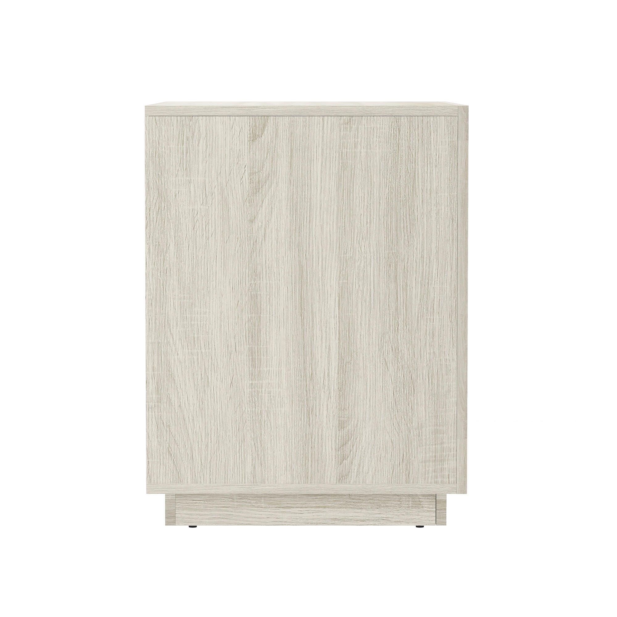 Manhattan Comfort Soren 32" 2 Drawer Nightstand, Whitewashed Oak, large