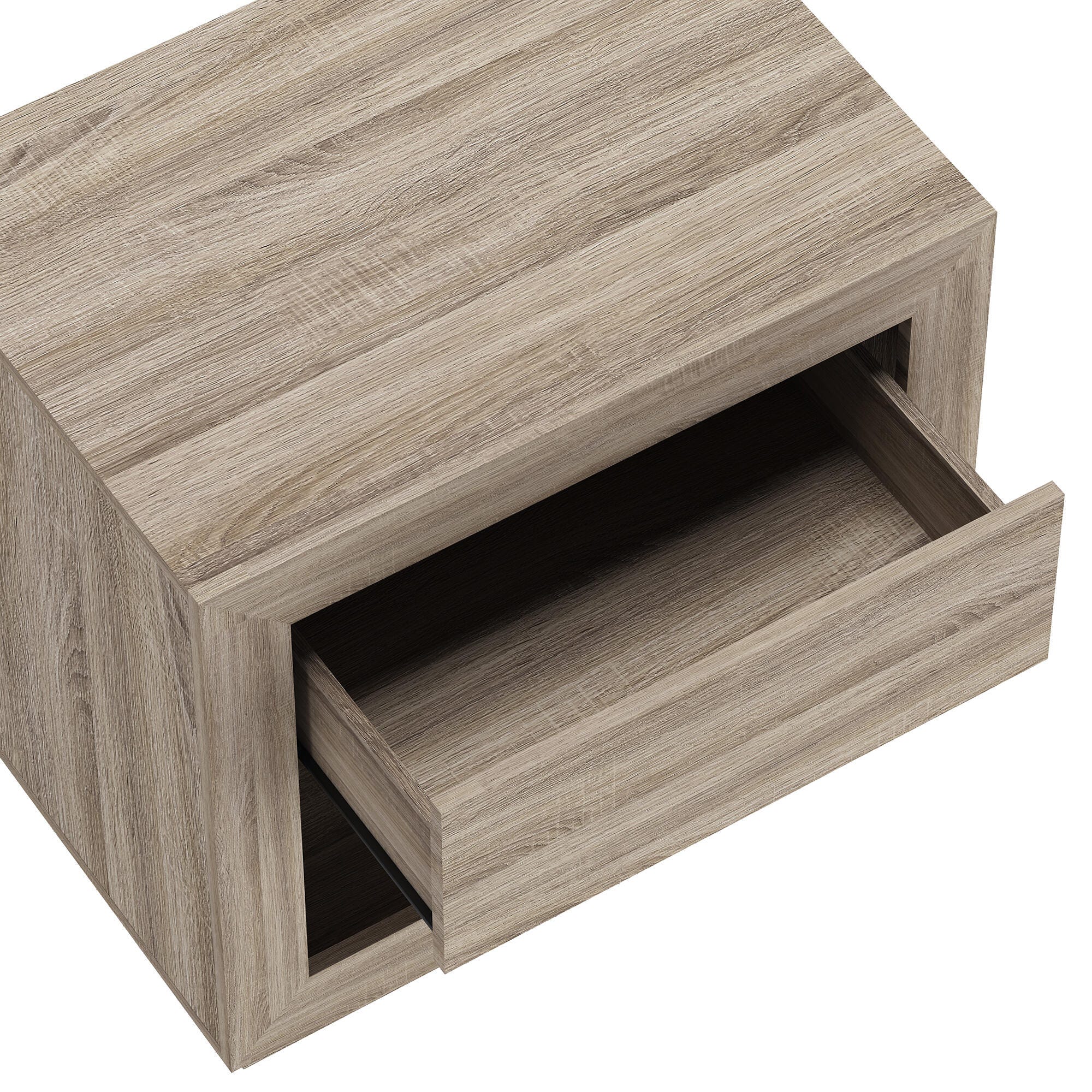 Manhattan Comfort Soren 26" 1 Drawer Nightstand, Natural Oak, large
