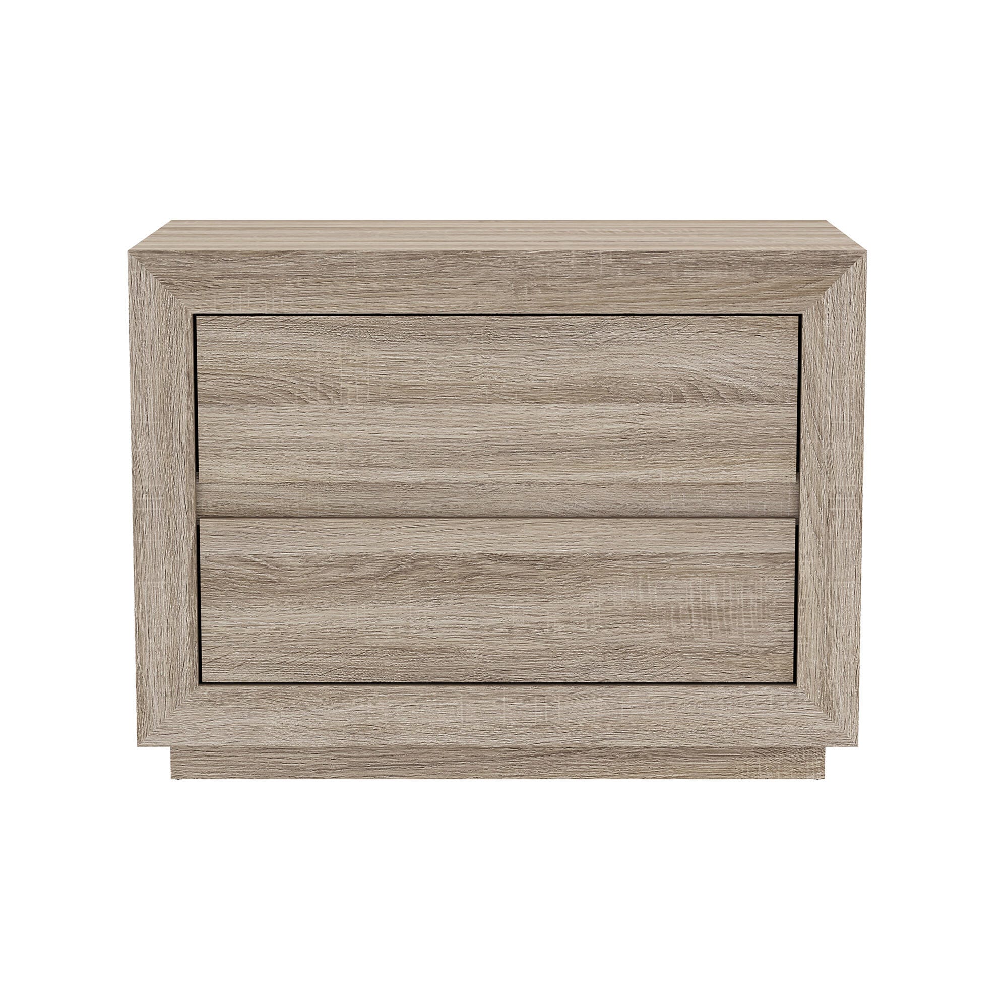 Manhattan Comfort Soren 32" 2 Drawer Nightstand, Natural Oak, large