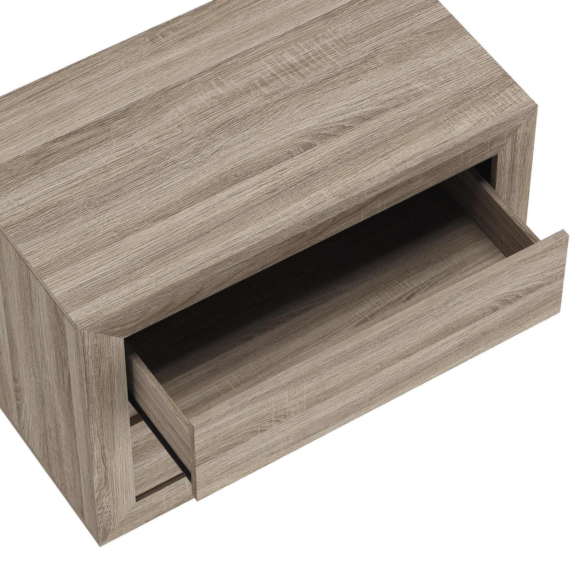 Manhattan Comfort Soren 32" 2 Drawer Nightstand, Natural Oak, large
