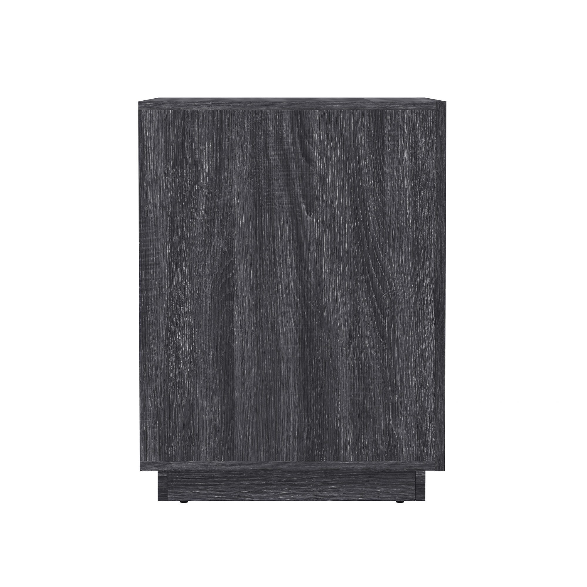 Manhattan Comfort Soren 32" 2 Drawer Nightstand, Charcoal Gray, large