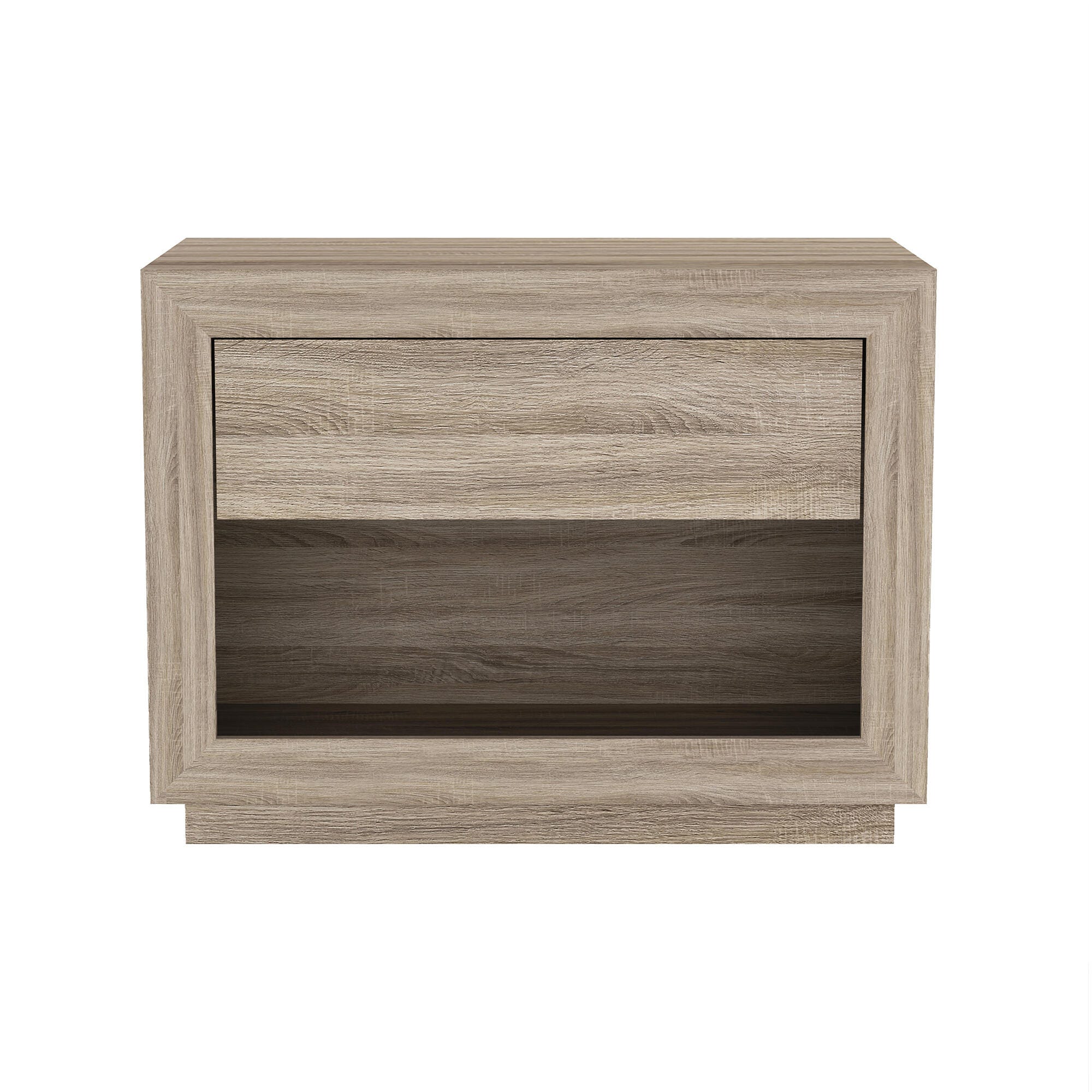 Manhattan Comfort Soren 32" 1 Drawer Nightstand, Natural Oak, large
