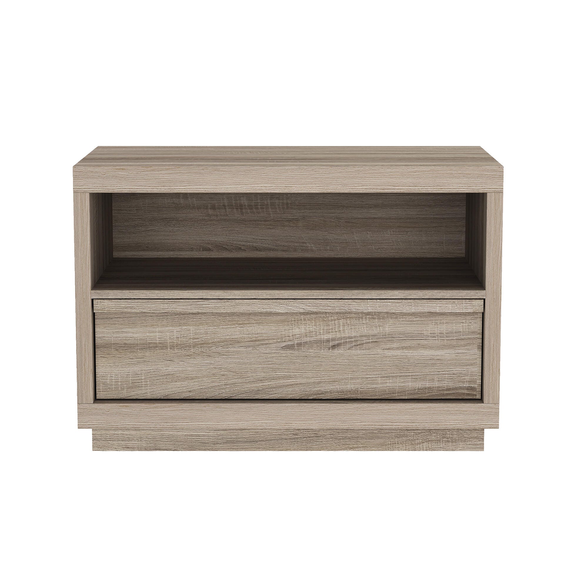 Manhattan Comfort Navis 32" 1 Drawer Nightstand, Natural Oak, large