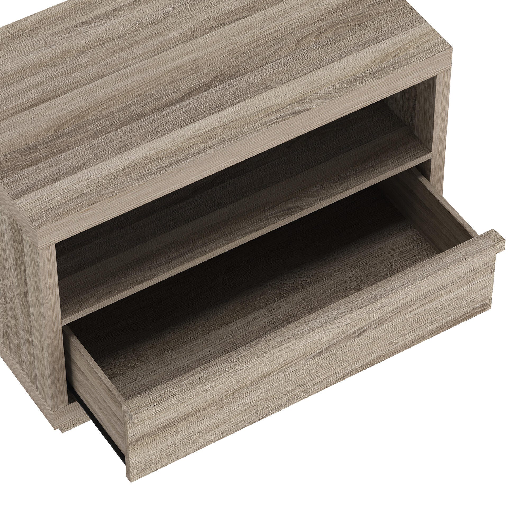 Manhattan Comfort Navis 32" 1 Drawer Nightstand, Natural Oak, large