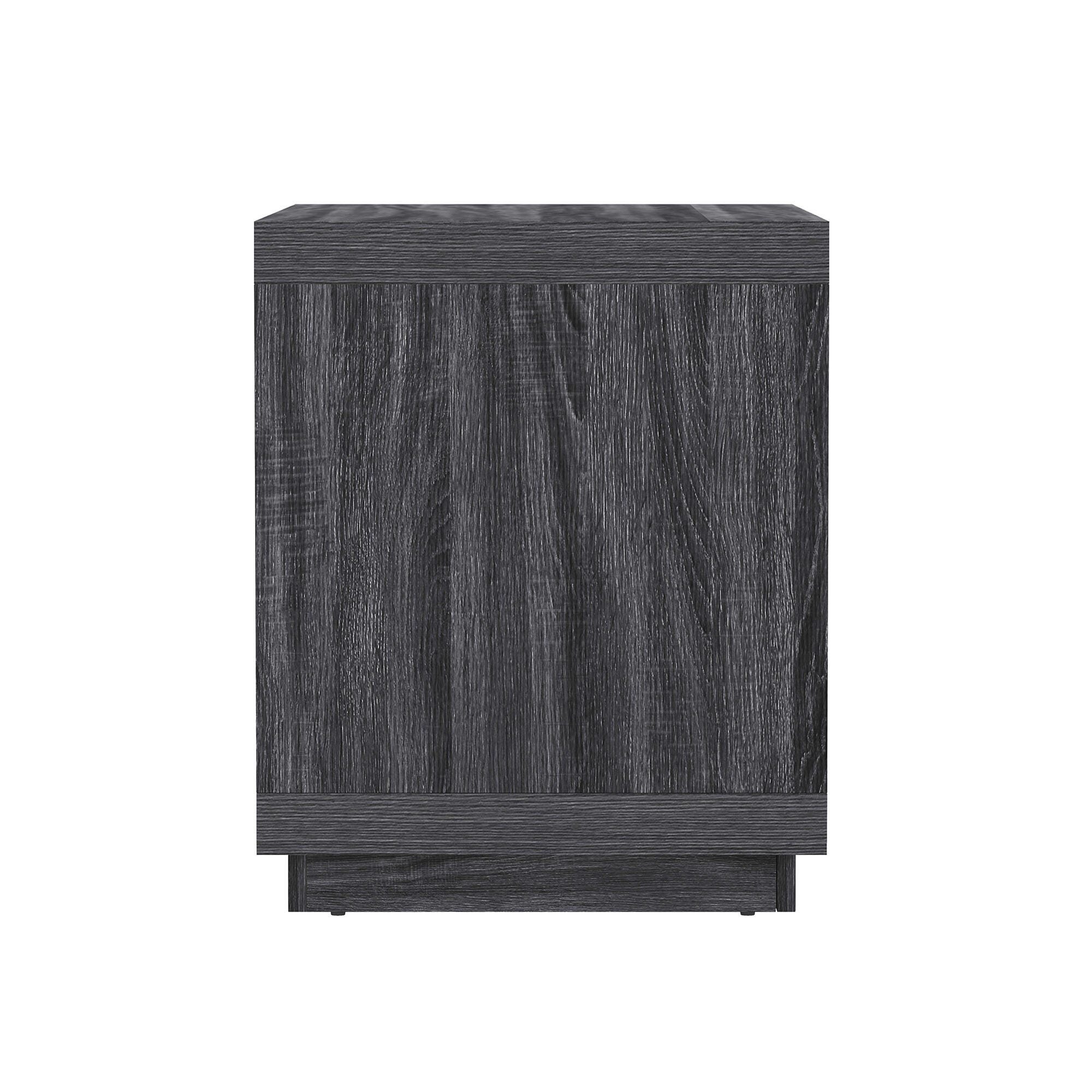 Manhattan Comfort Navis 26" 1 Drawer Nightstand, Charcoal Gray, large