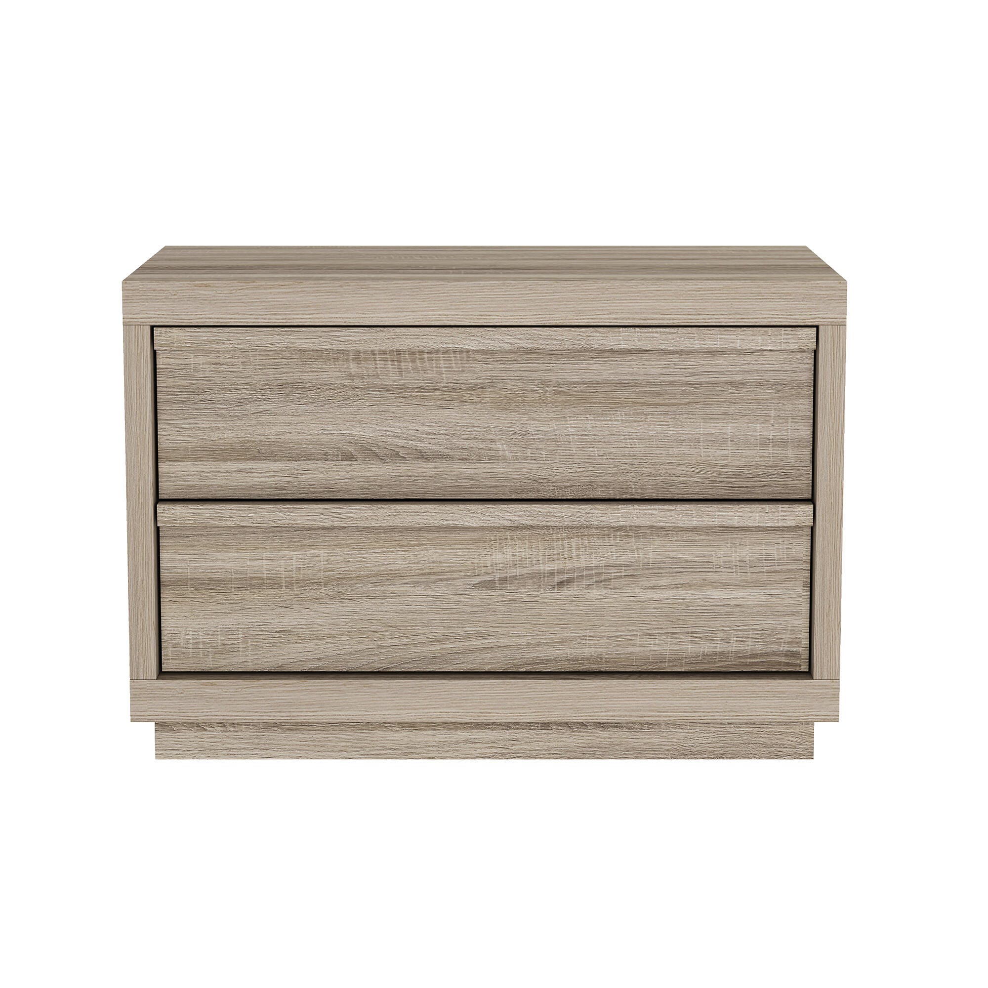 Manhattan Comfort Navis 32" 2 Drawer Nightstand, Natural Oak, large