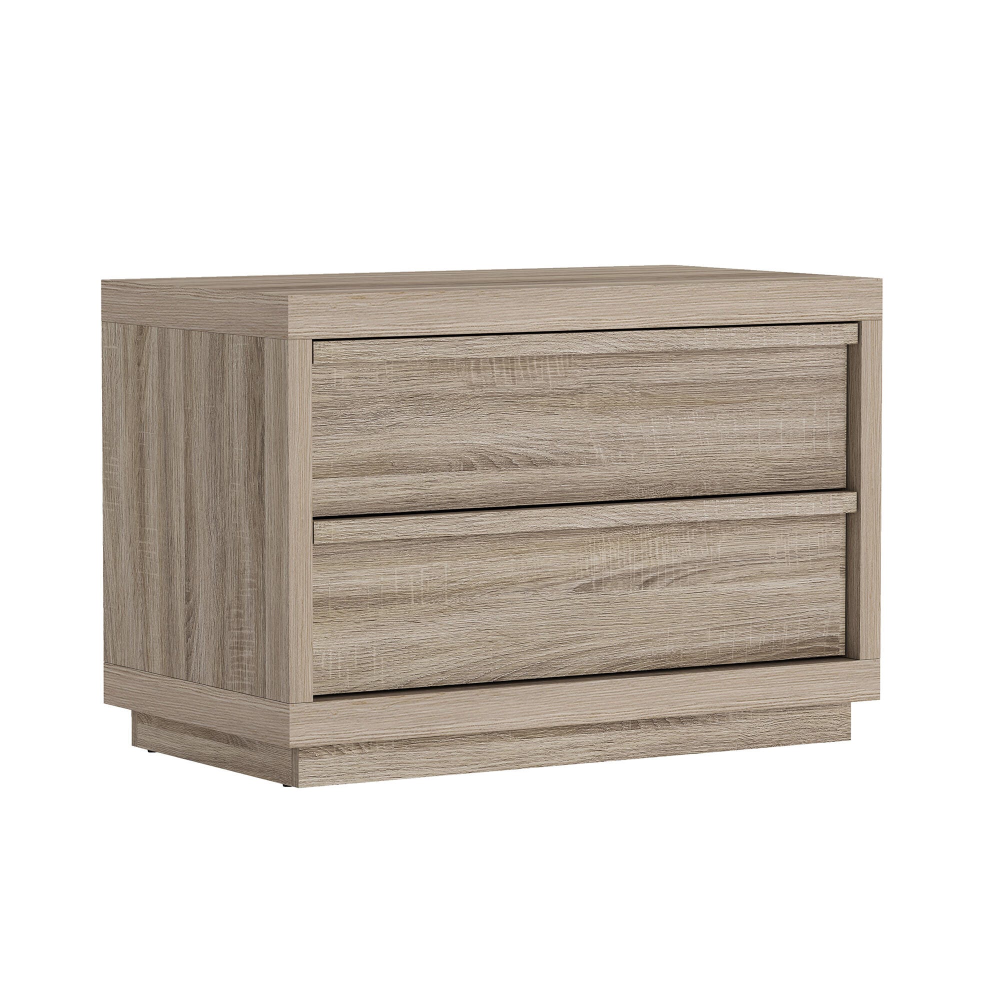 Manhattan Comfort Navis 32" 2 Drawer Nightstand, Natural Oak, large
