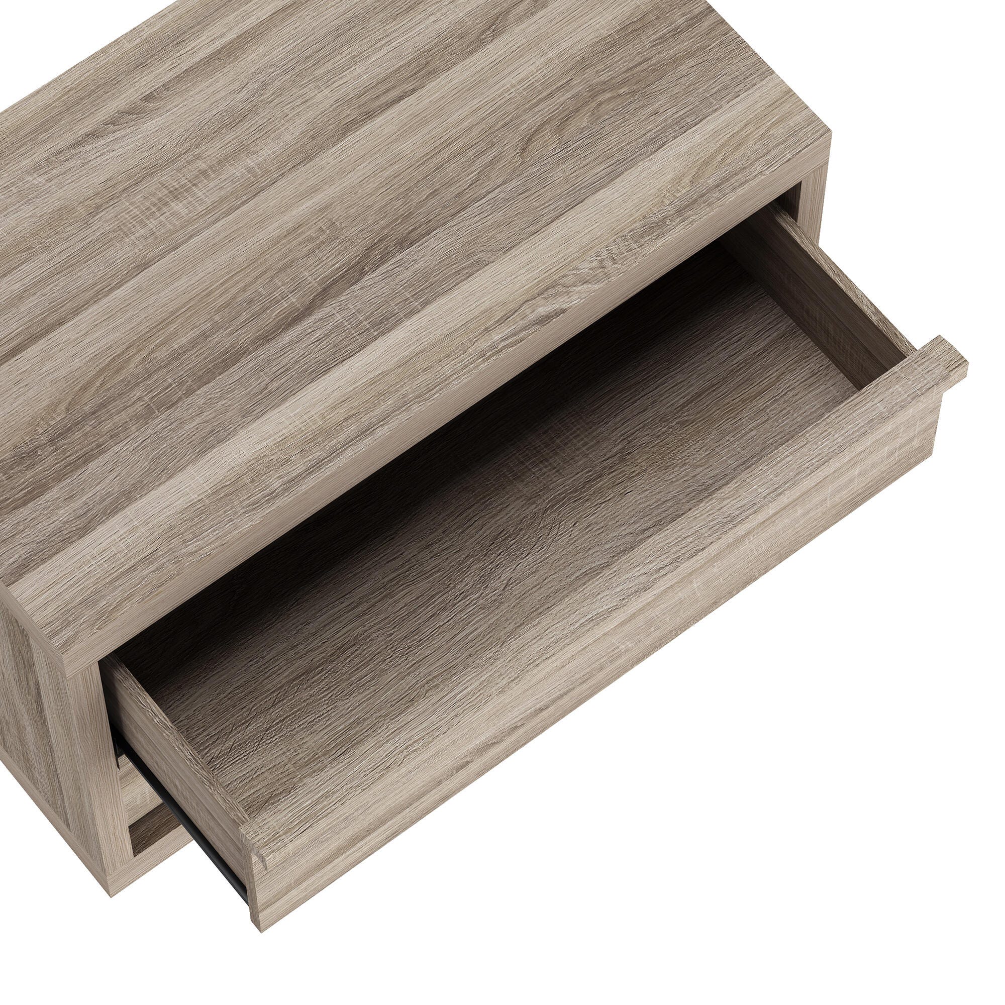 Manhattan Comfort Navis 32" 2 Drawer Nightstand, Natural Oak, large