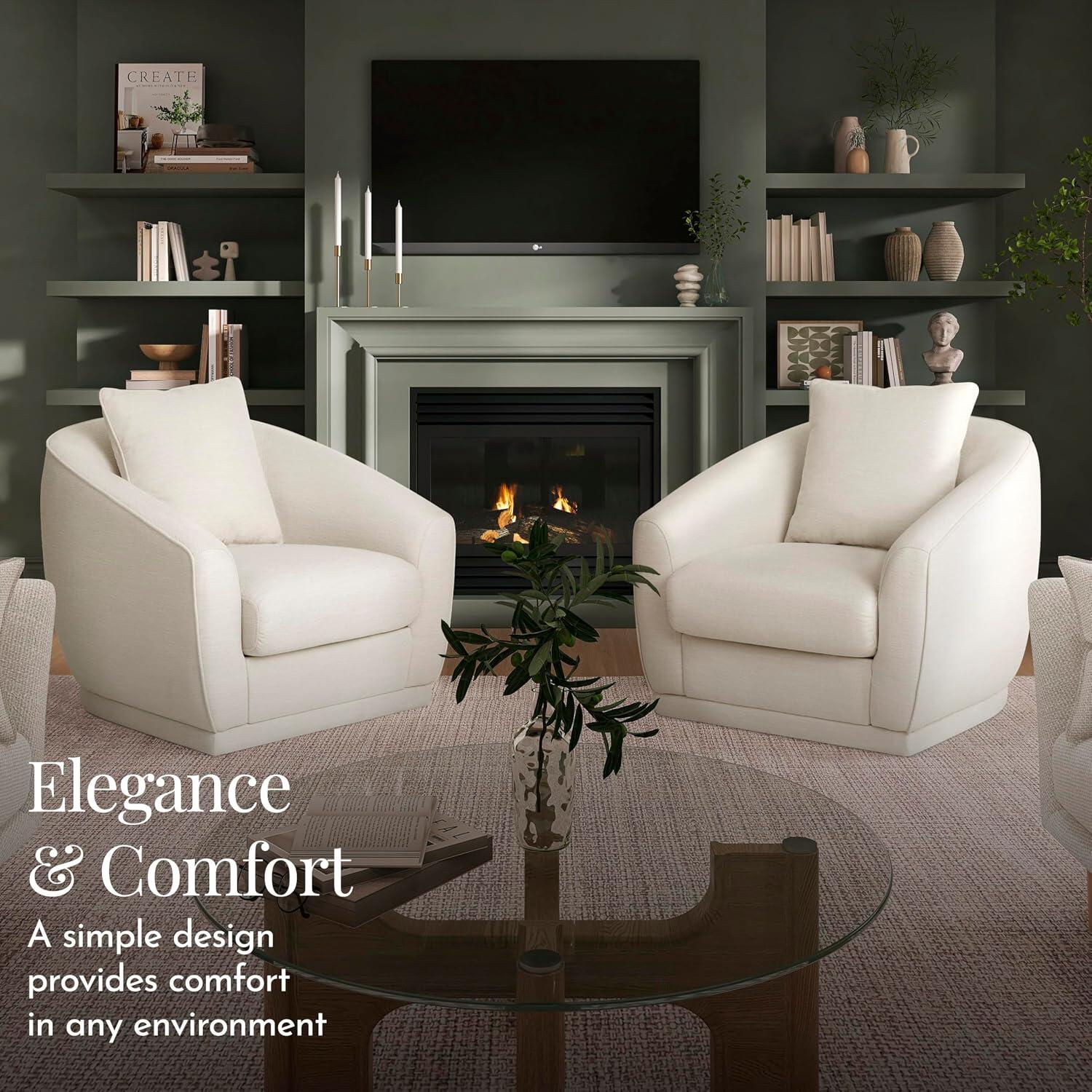 Evolur Magnolia Swivel Chair, , large