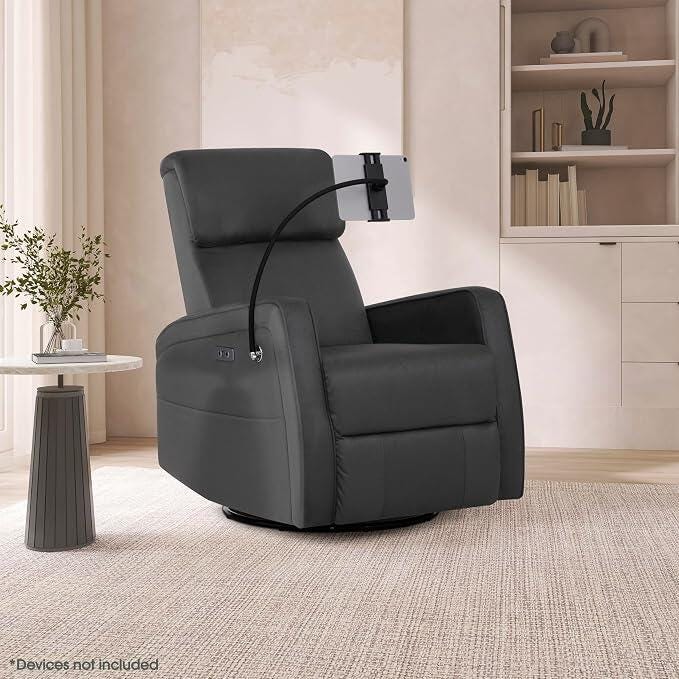 Evolur Maverick Power Glider Recliner, Tempered Gray, large
