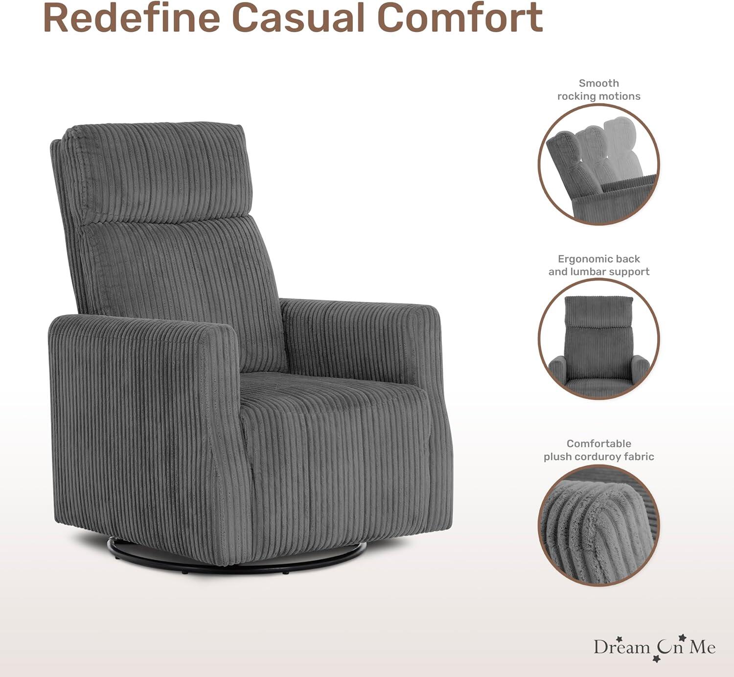 Dream On Me Manual Glider Recliner, , large