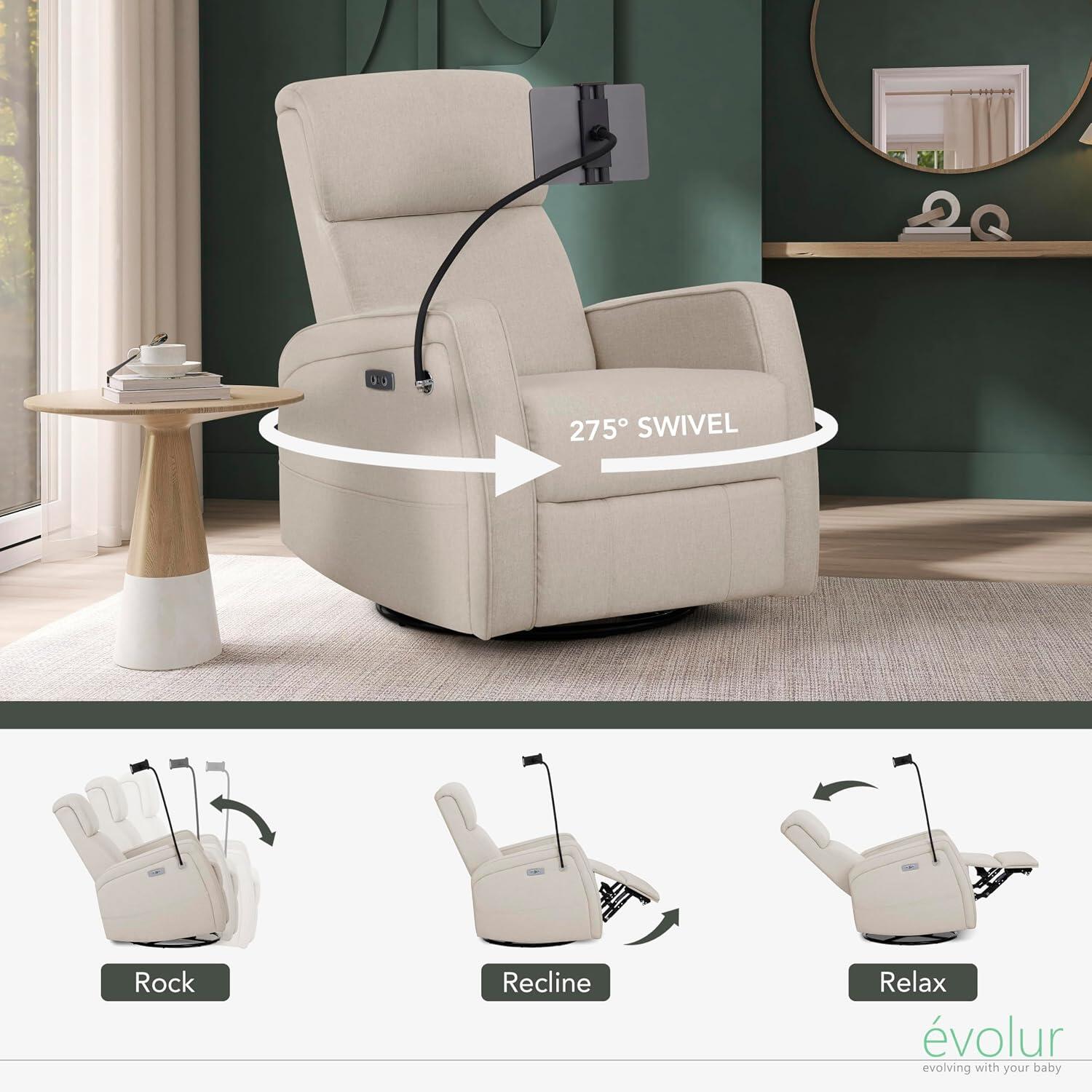 Dream On Me Power Glider Recliner, , large