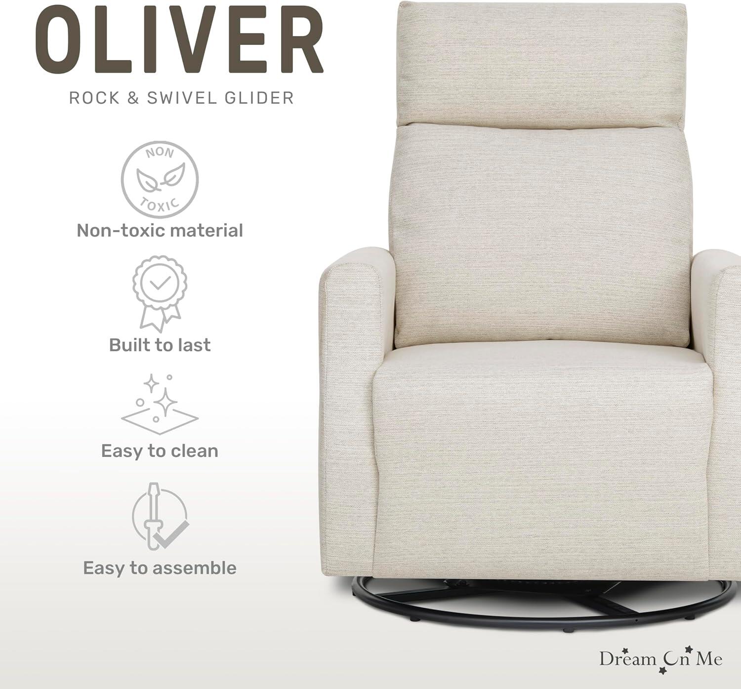 Dream On Me Oliver Manual Glider Recliner, , large