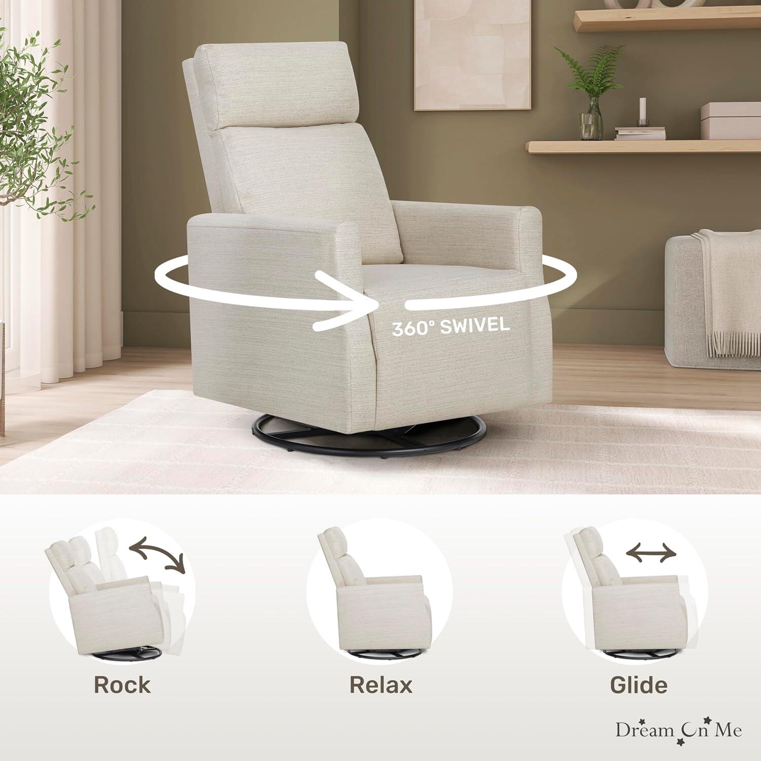Dream On Me Oliver Manual Glider Recliner, , large