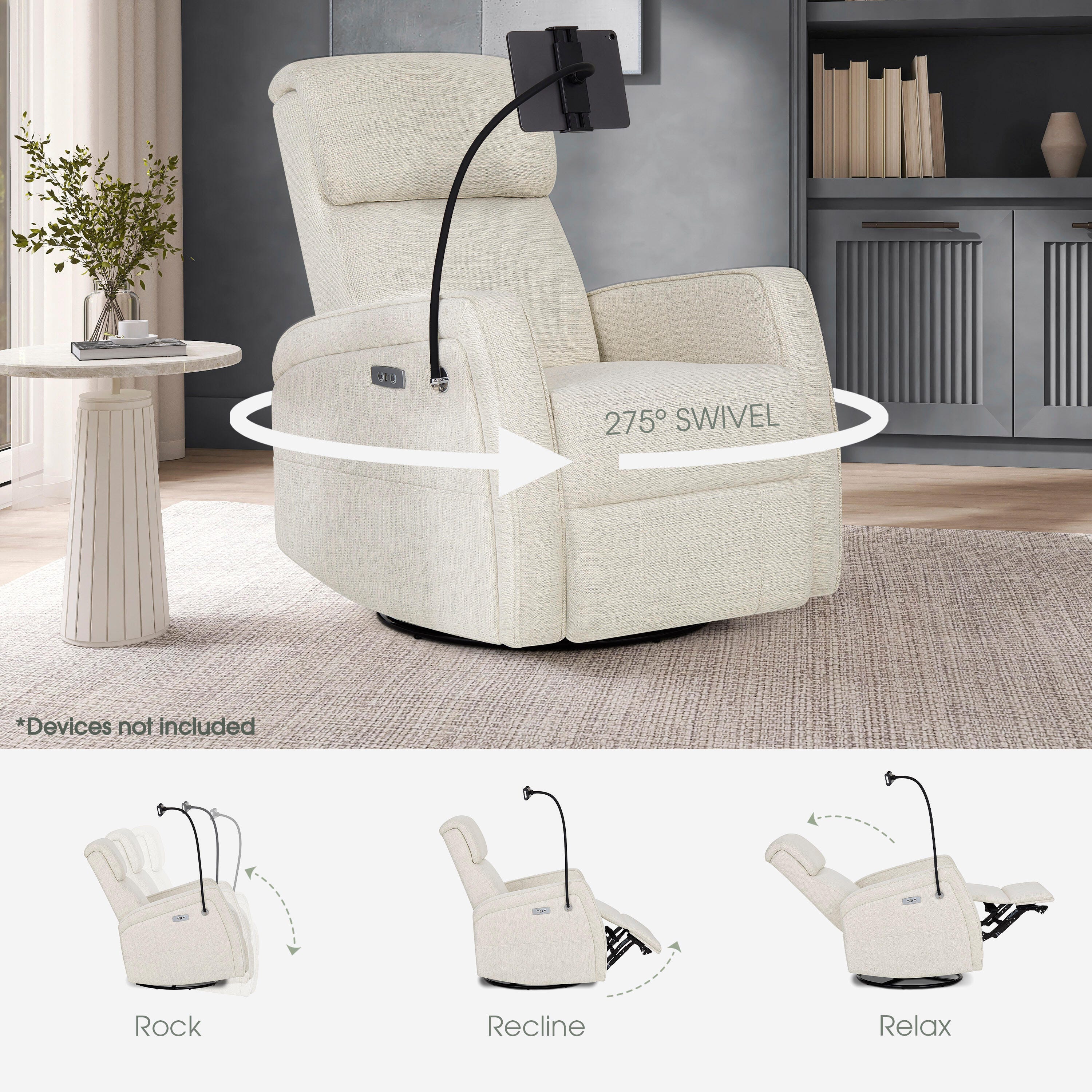 Dream On Me Premium Power Glider Recliner, , large
