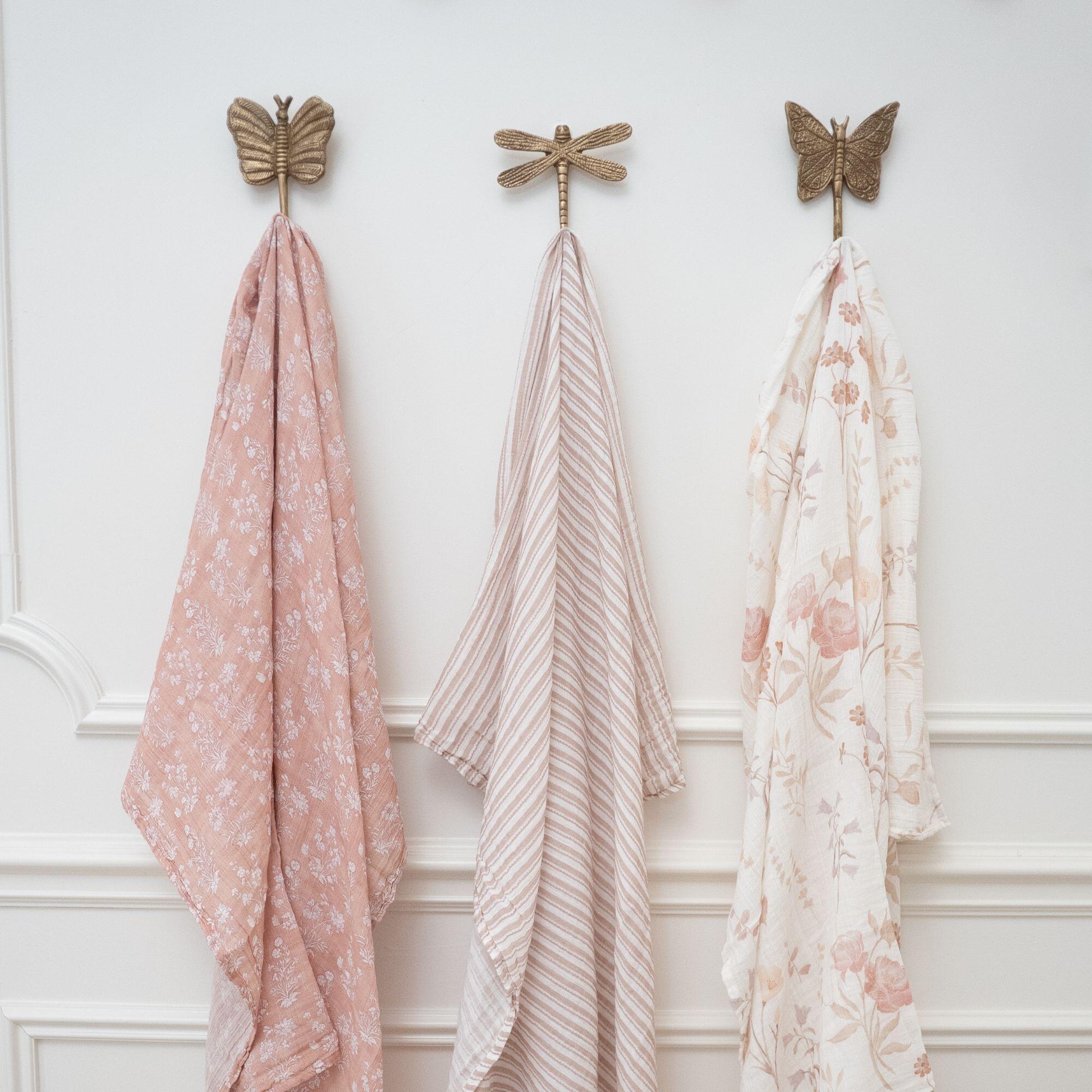 Crane Baby Wildflower Swaddle Wrap (Set of 3), , rollover