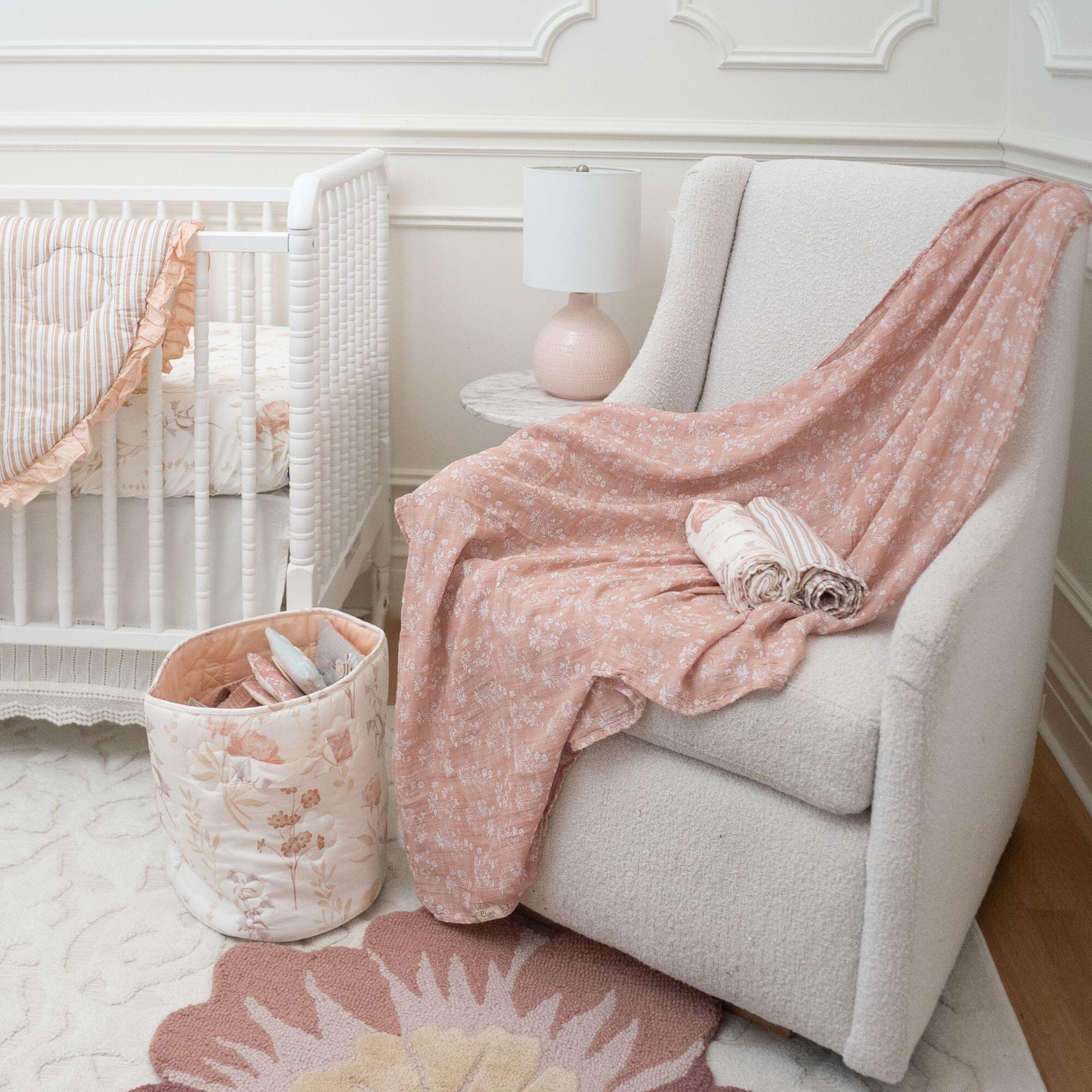 Crane Baby Wildflower Swaddle Wrap (Set of 3), , large