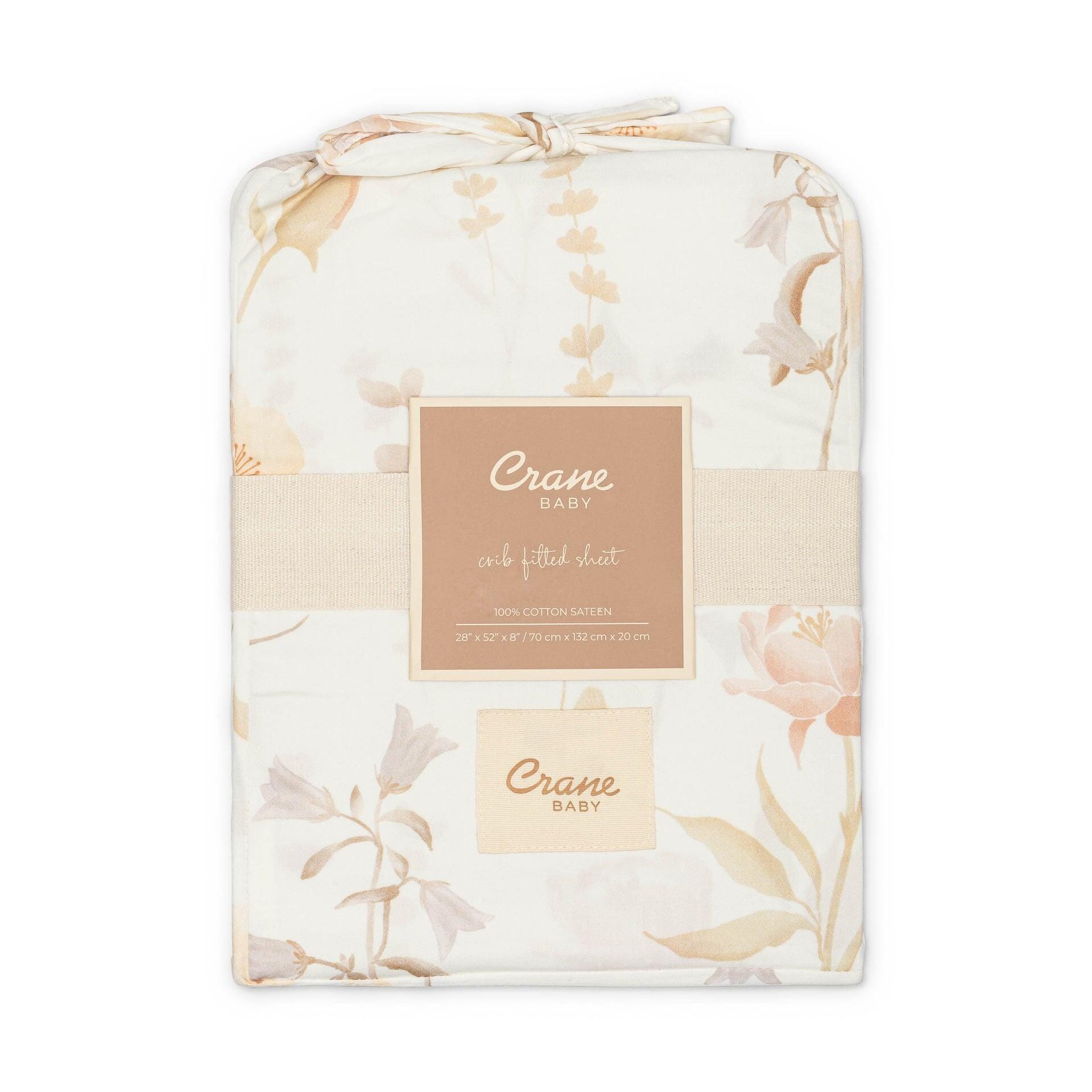 Crane Baby Floral Crib Fitted Sheet, , rollover
