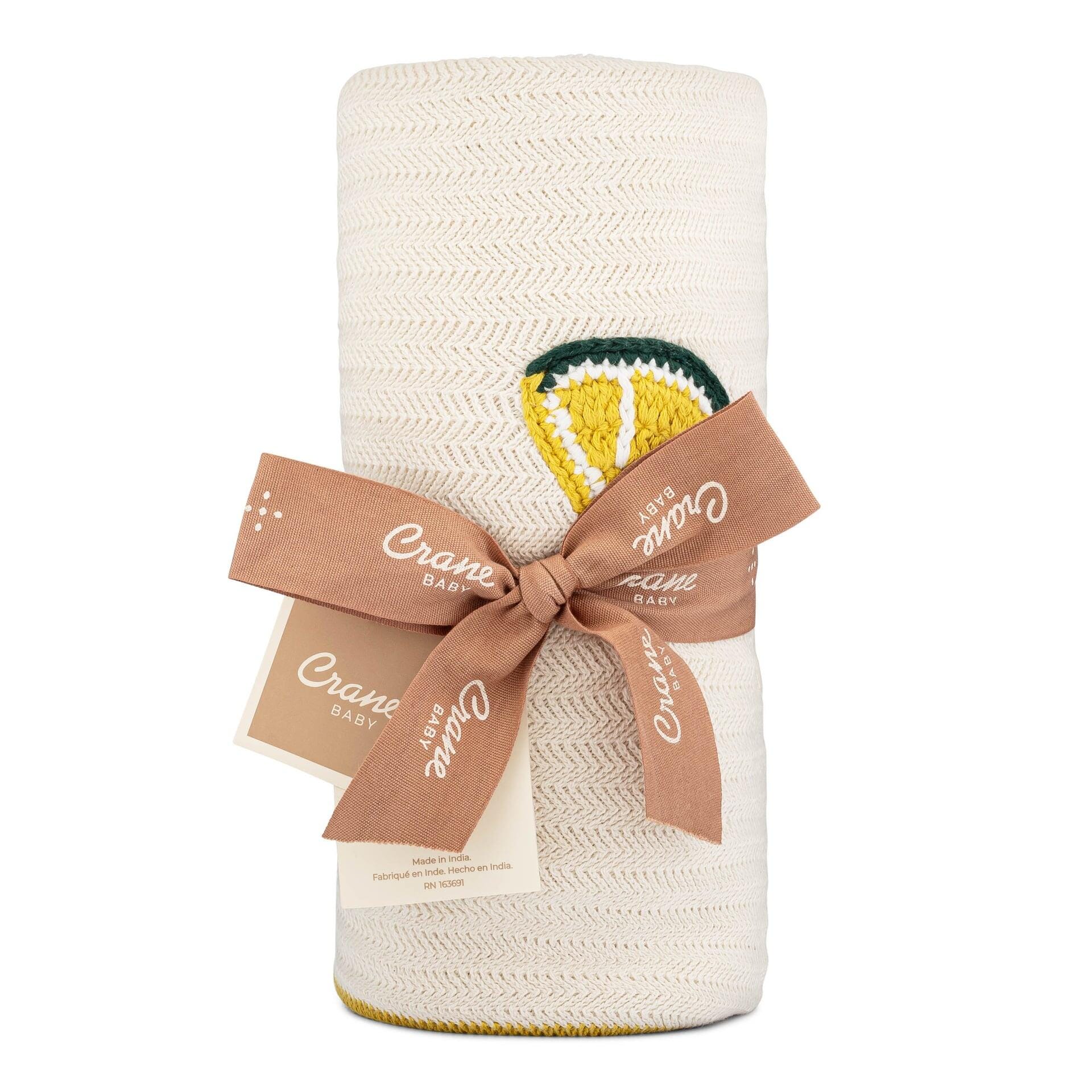 Crane Baby Embroidered Baby Blanket, , large