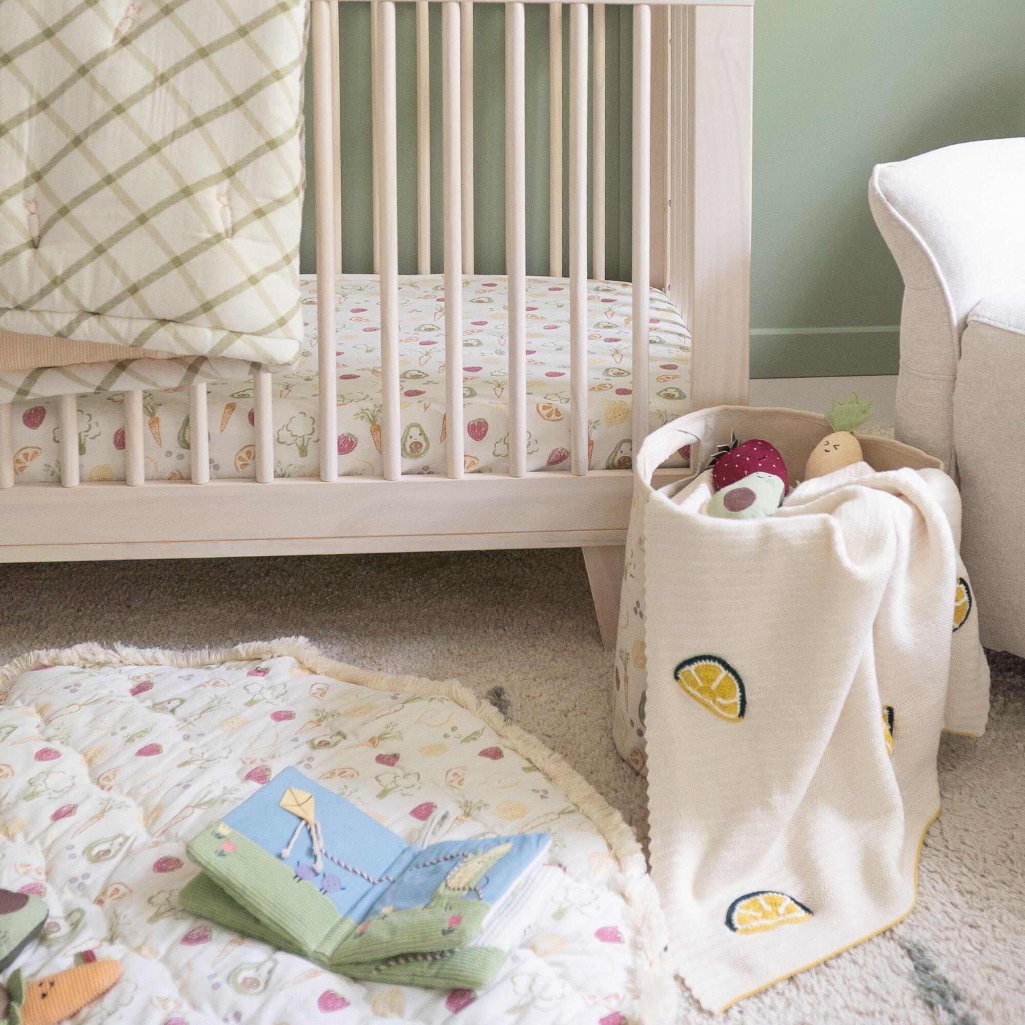 Crane Baby Embroidered Baby Blanket, , large