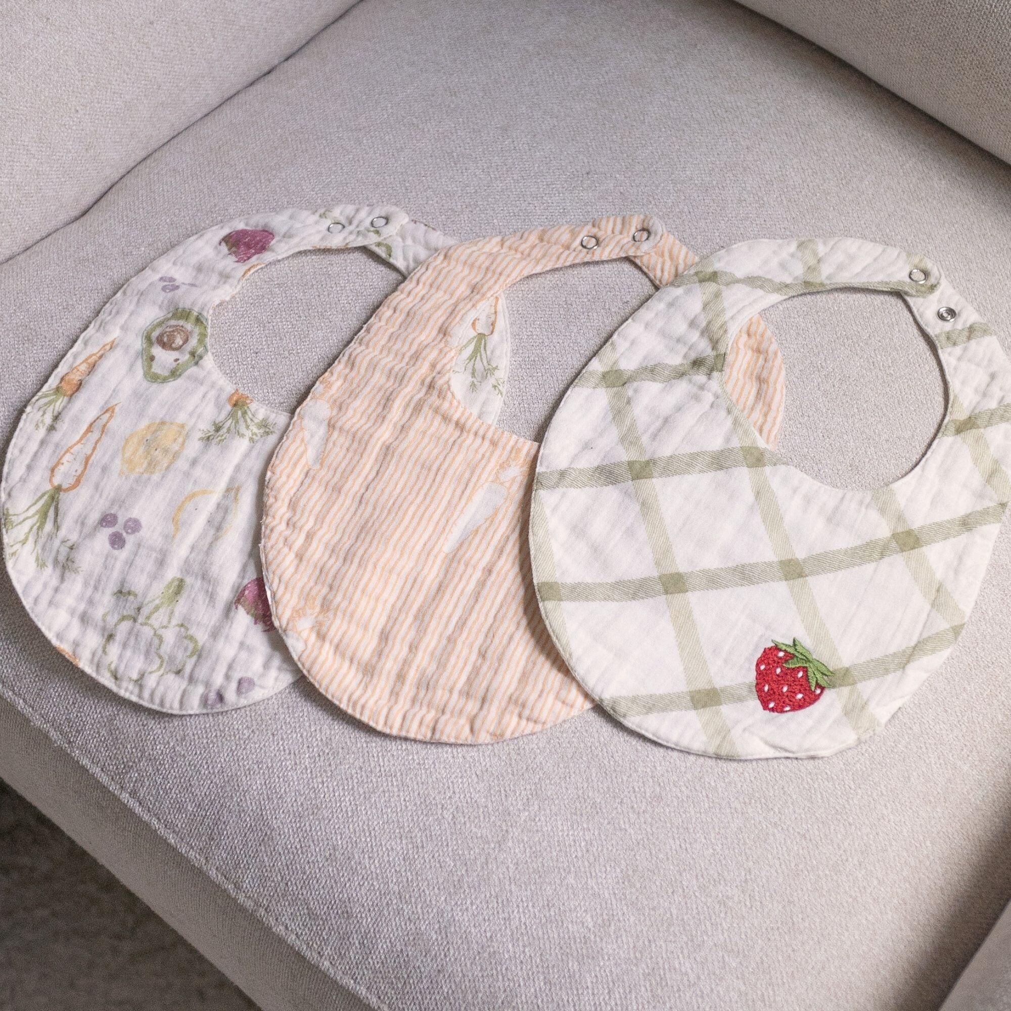 Crane Baby Clementine Baby Bib (Set of 3 ), , rollover