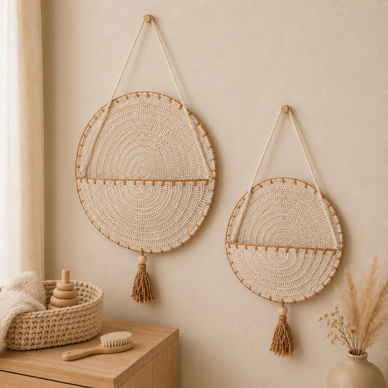 Crane Baby Kids Wall Storage Basket (Set of 2), , rollover