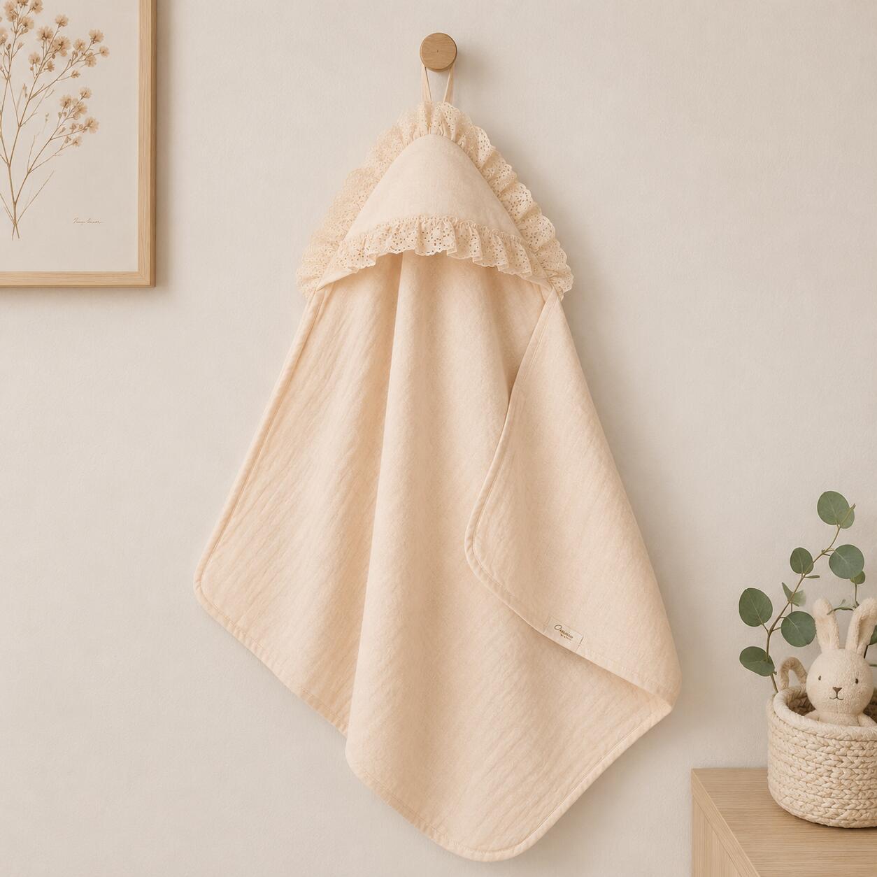 Crane Baby Baby Hooded Towel, , rollover