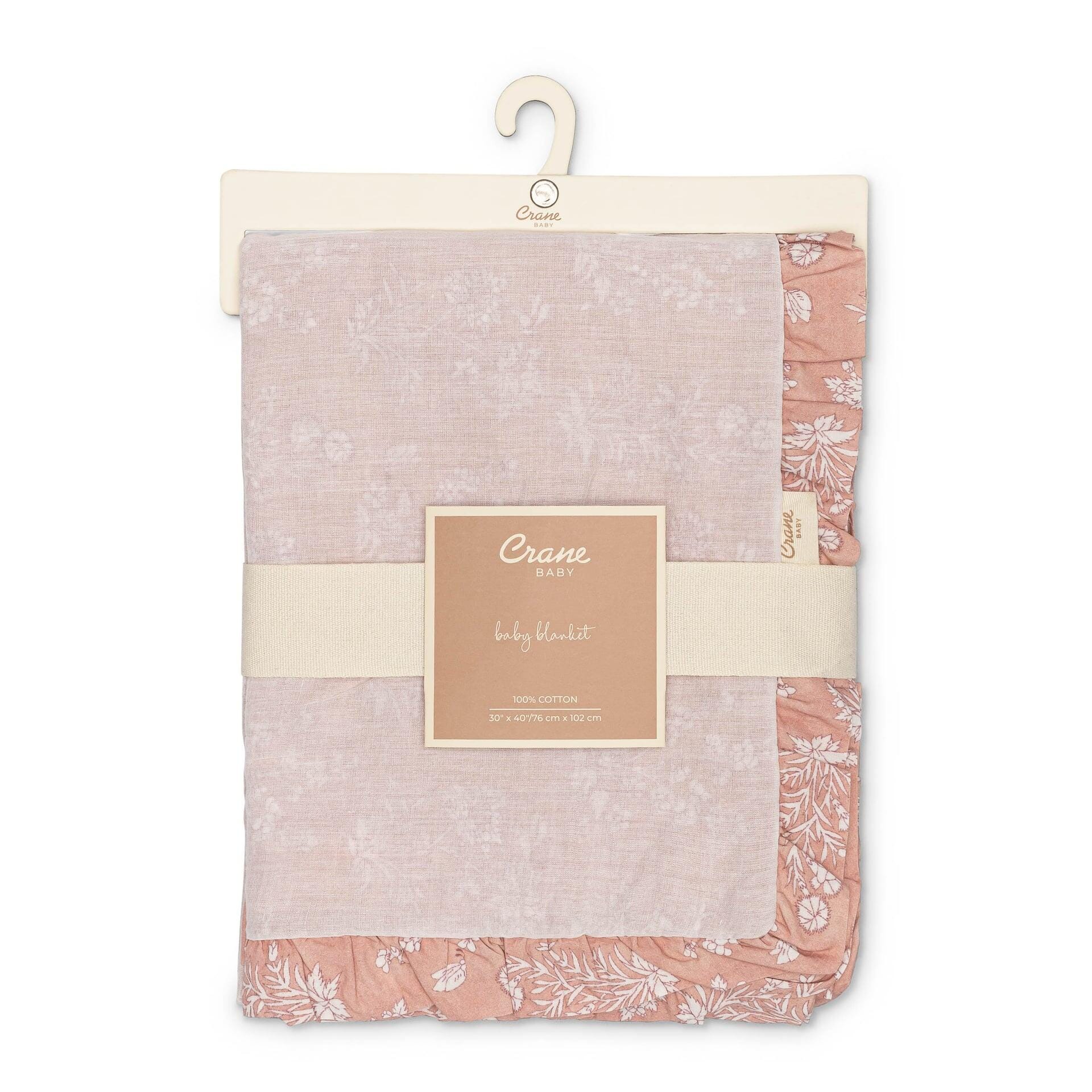 Crane Baby Floral Baby Blanket, , rollover